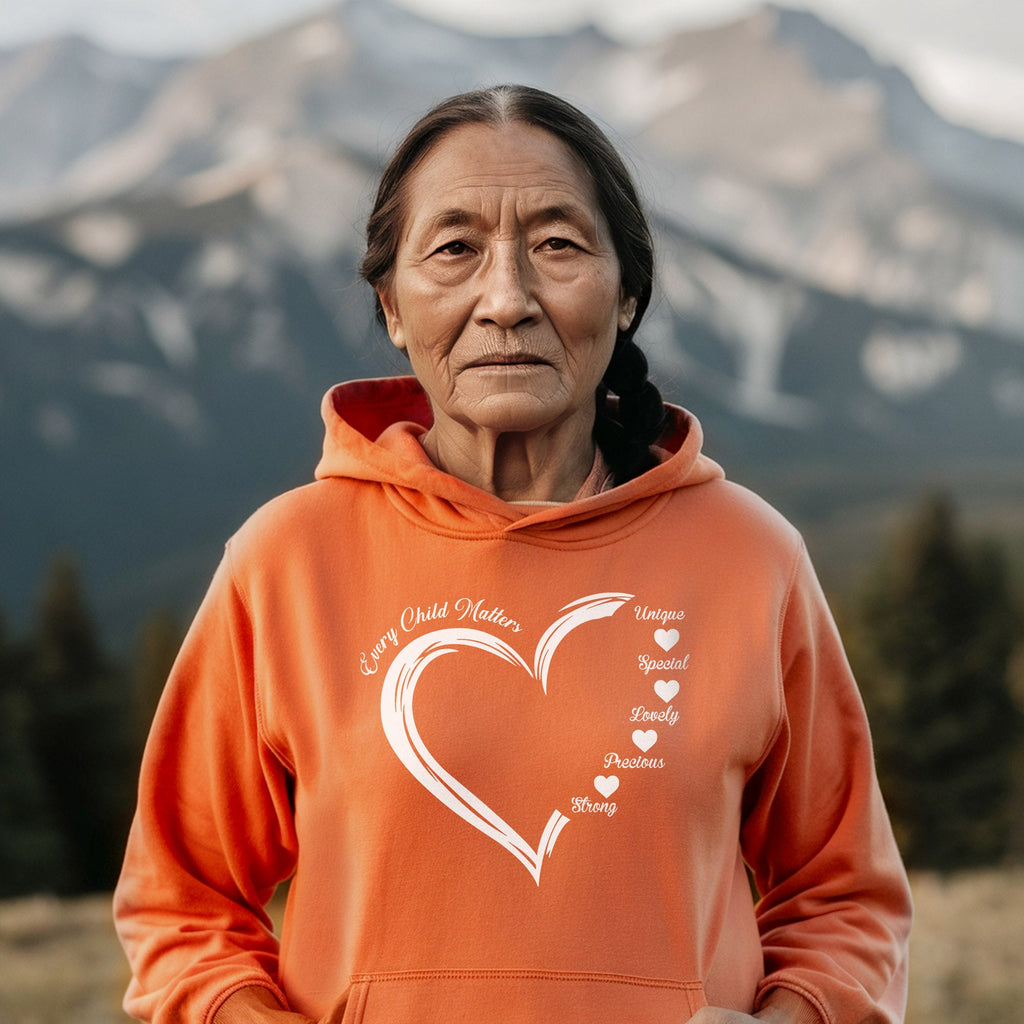 Every Child Matters White Heart Native American Unisex T-shirt/Hoodie/Sweatshirt