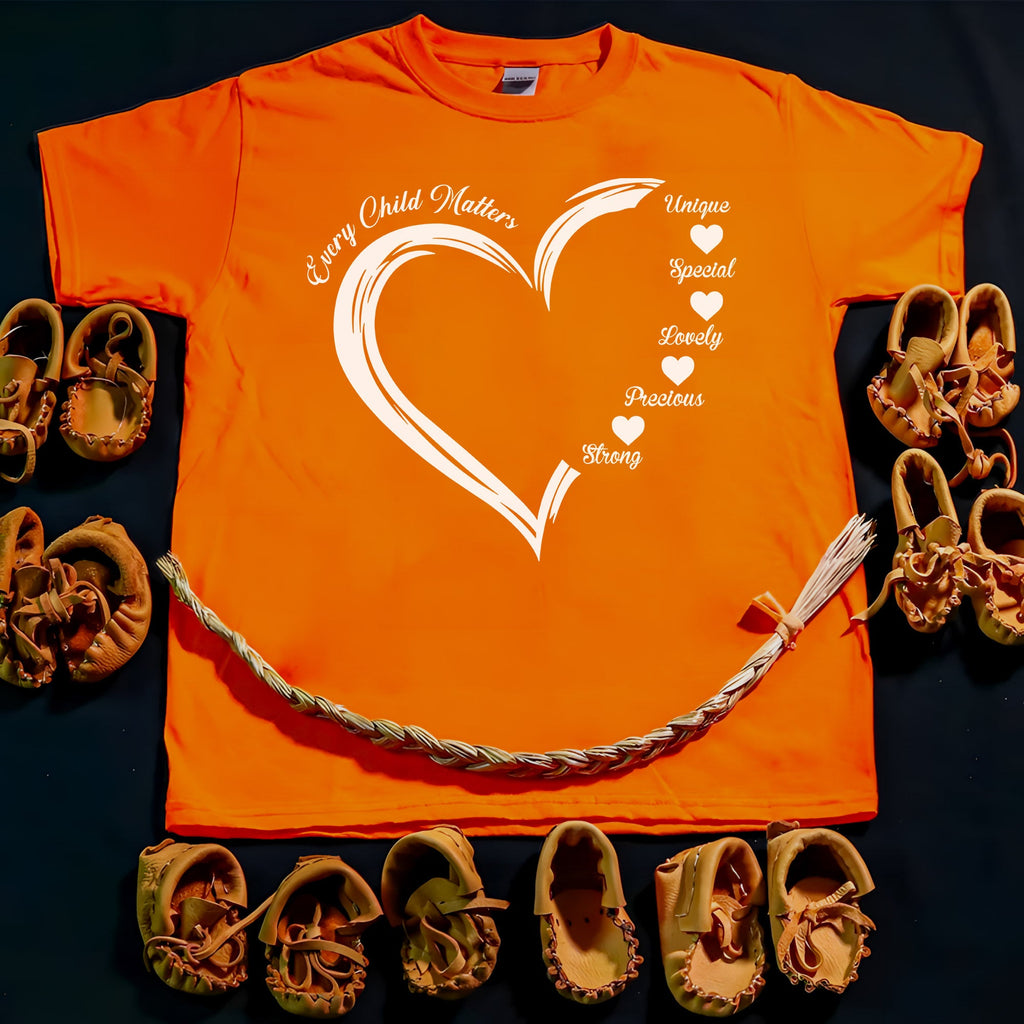 Every Child Matters White Heart Native American Unisex T-shirt/Hoodie/Sweatshirt