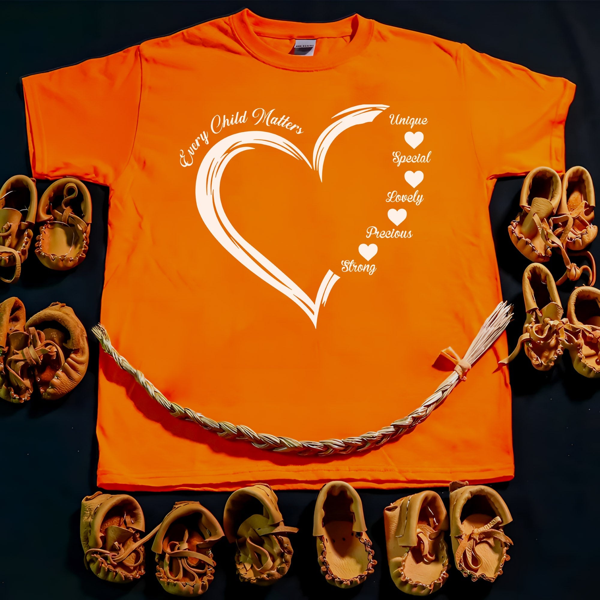 Every Child Matters White Heart Native American Unisex T-shirt/Hoodie/Sweatshirt