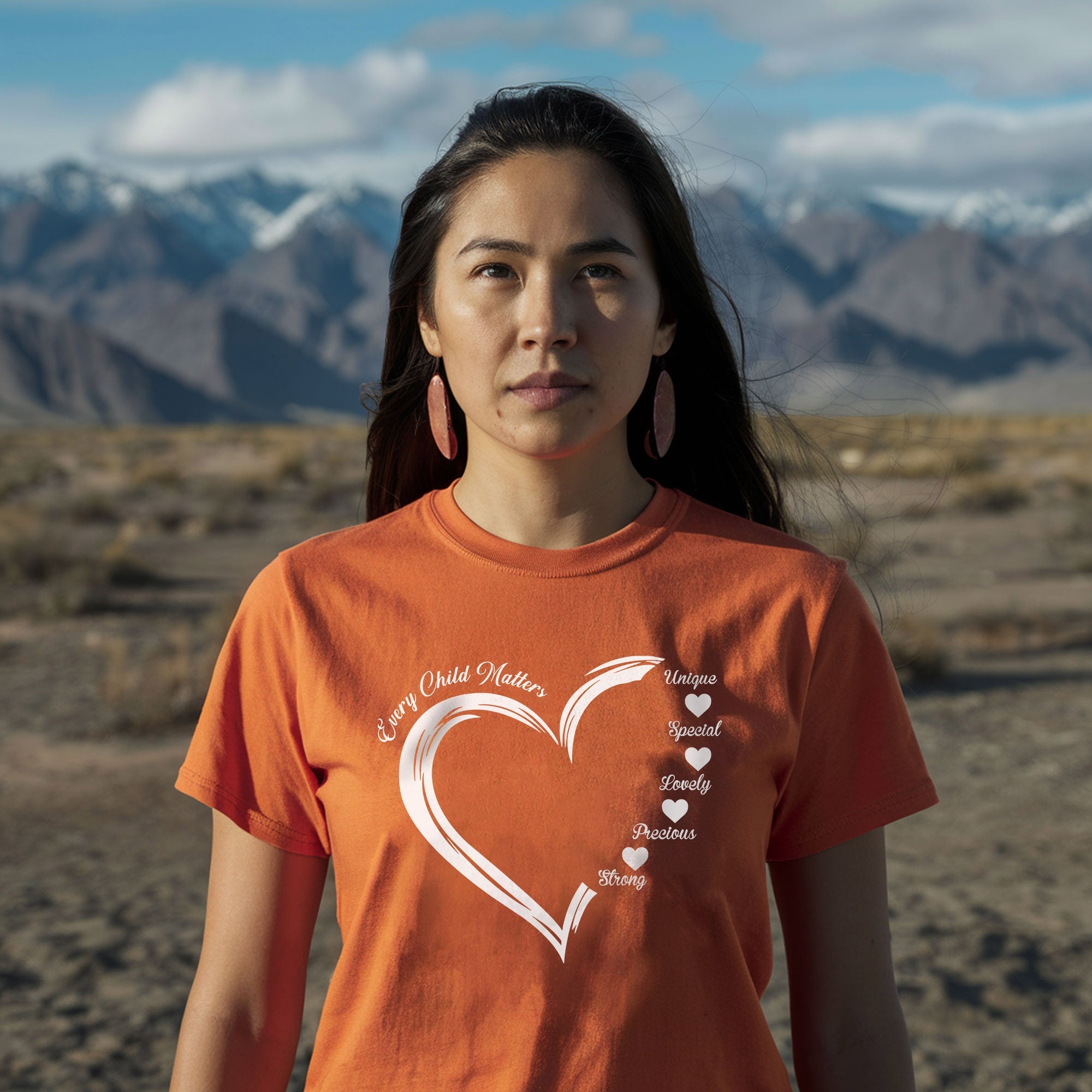 Every Child Matters White Heart Native American Unisex T-shirt/Hoodie/Sweatshirt