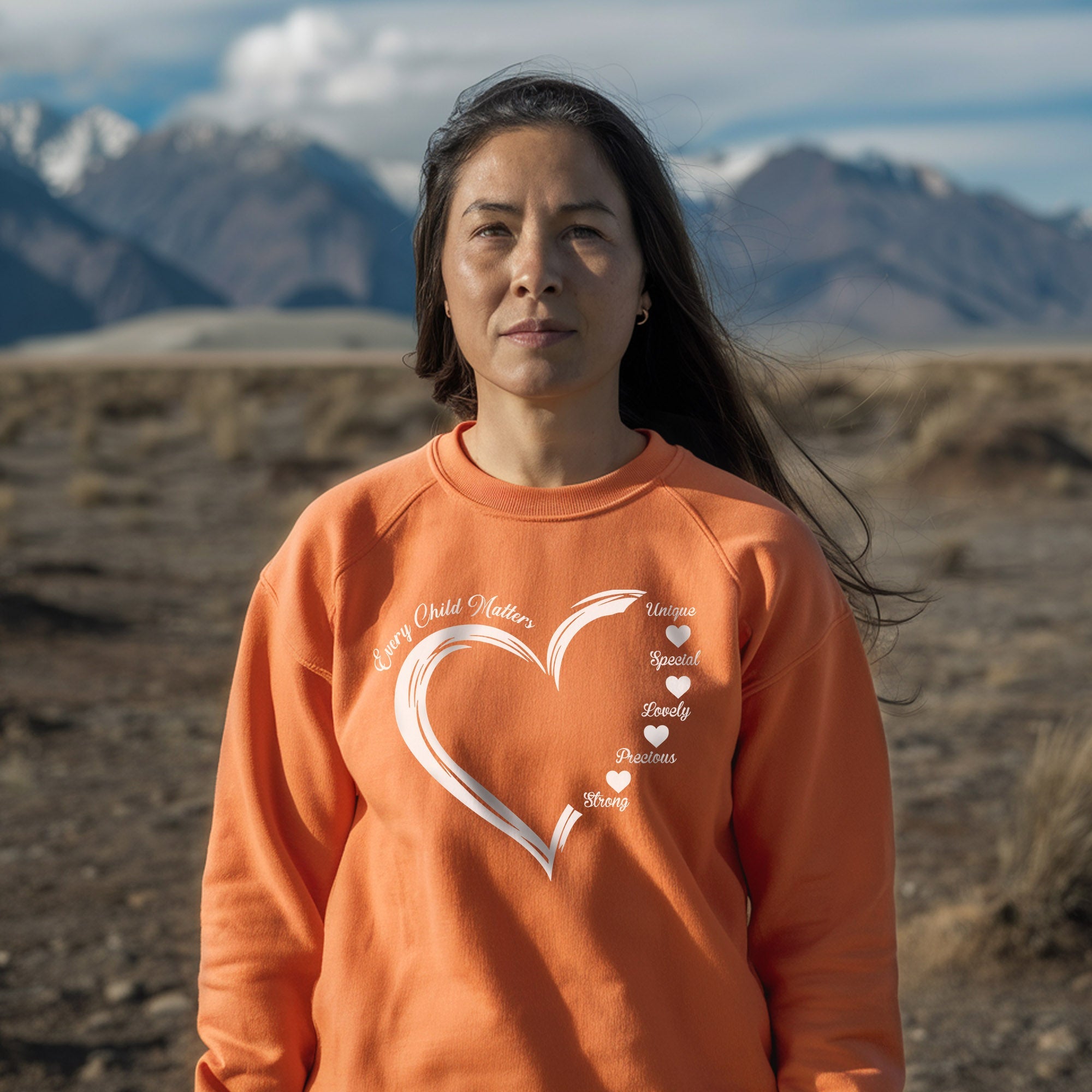 Every Child Matters White Heart Native American Unisex T-shirt/Hoodie/Sweatshirt