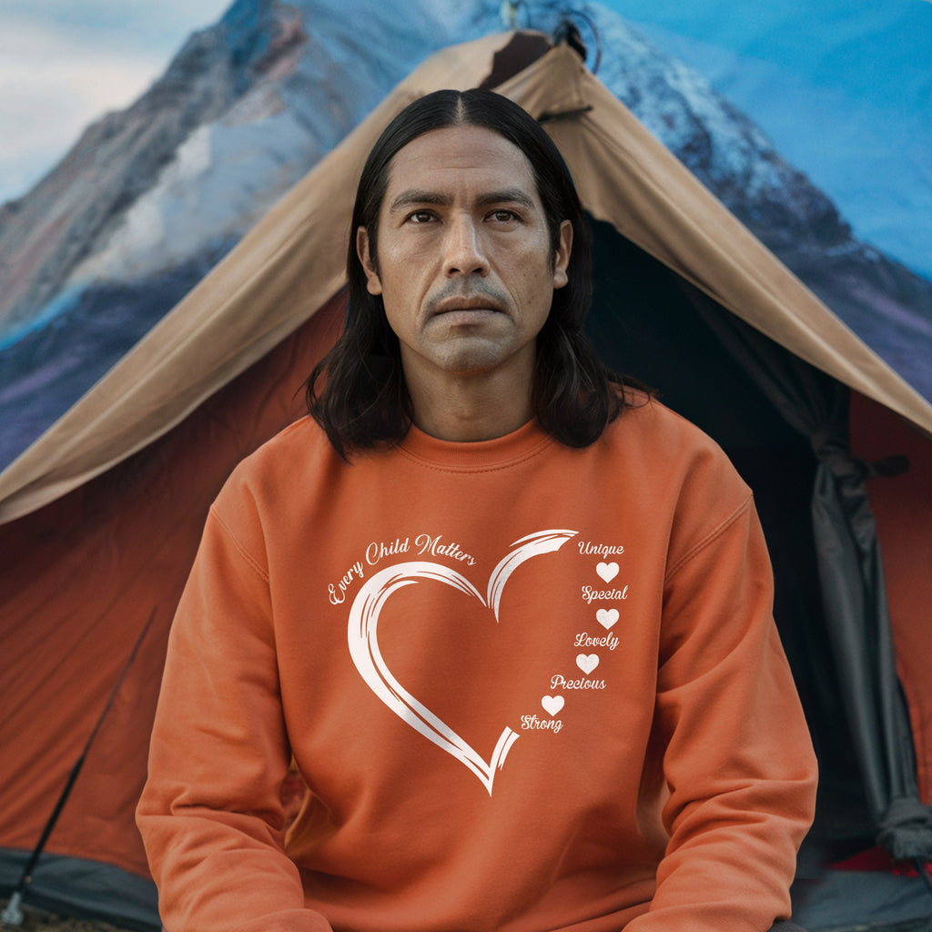 Every Child Matters White Heart Native American Unisex T-shirt/Hoodie/Sweatshirt
