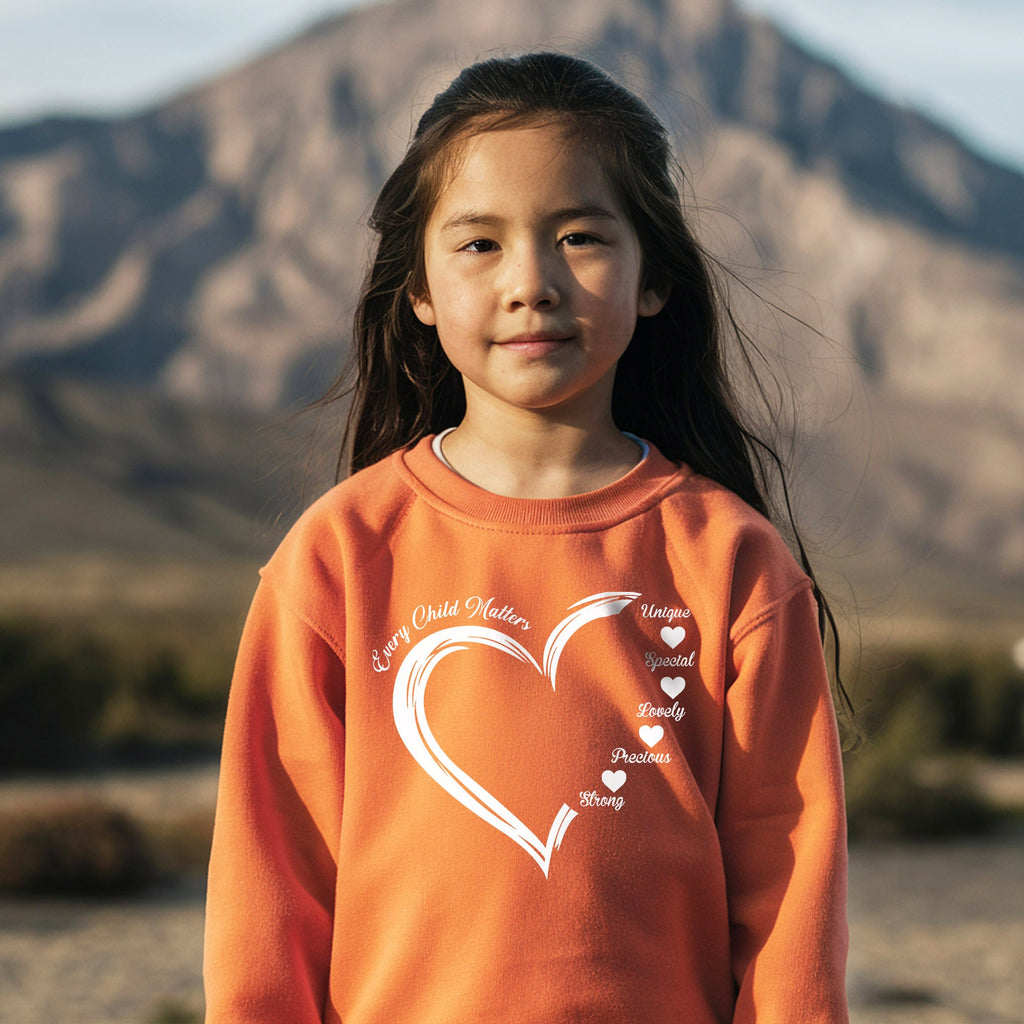 Every Child Matters White Heart Native American Unisex T-shirt/Hoodie/Sweatshirt