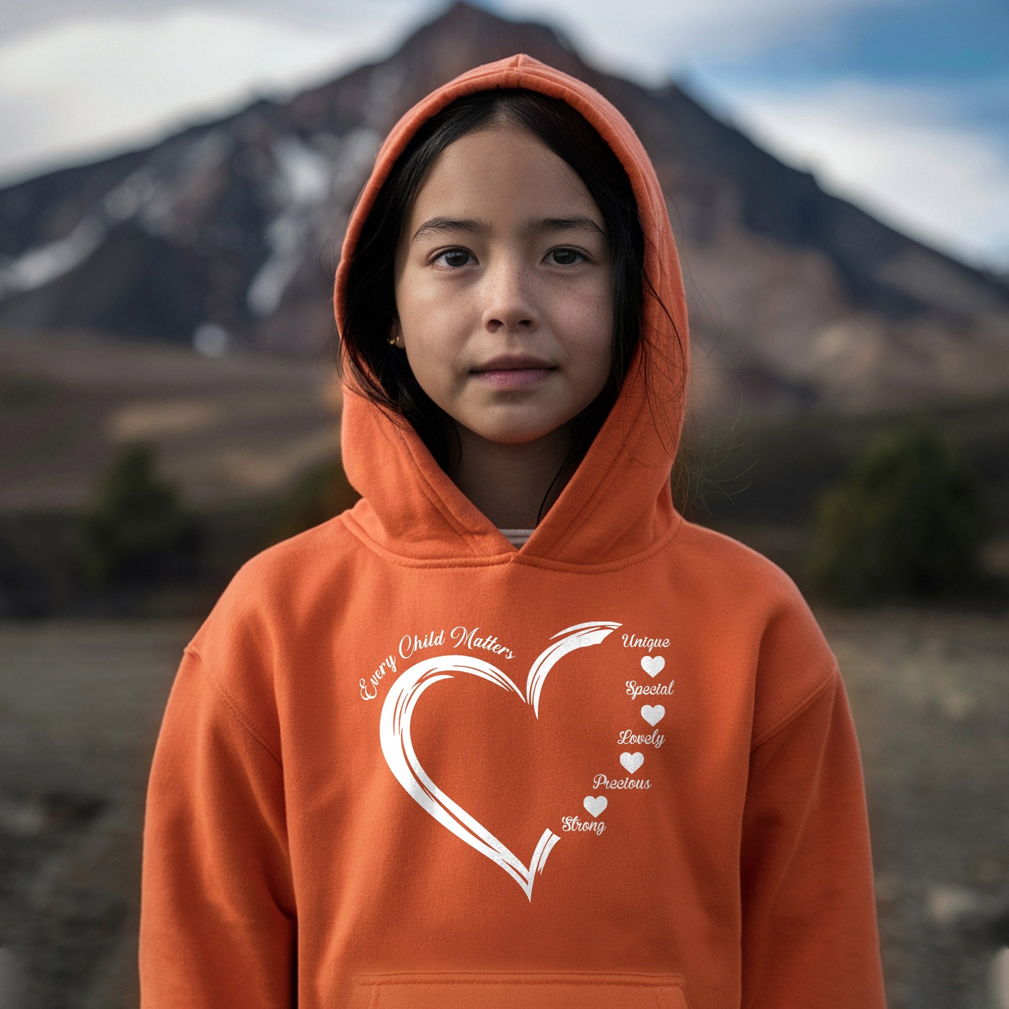 Every Child Matters White Heart Native American Unisex T-shirt/Hoodie/Sweatshirt