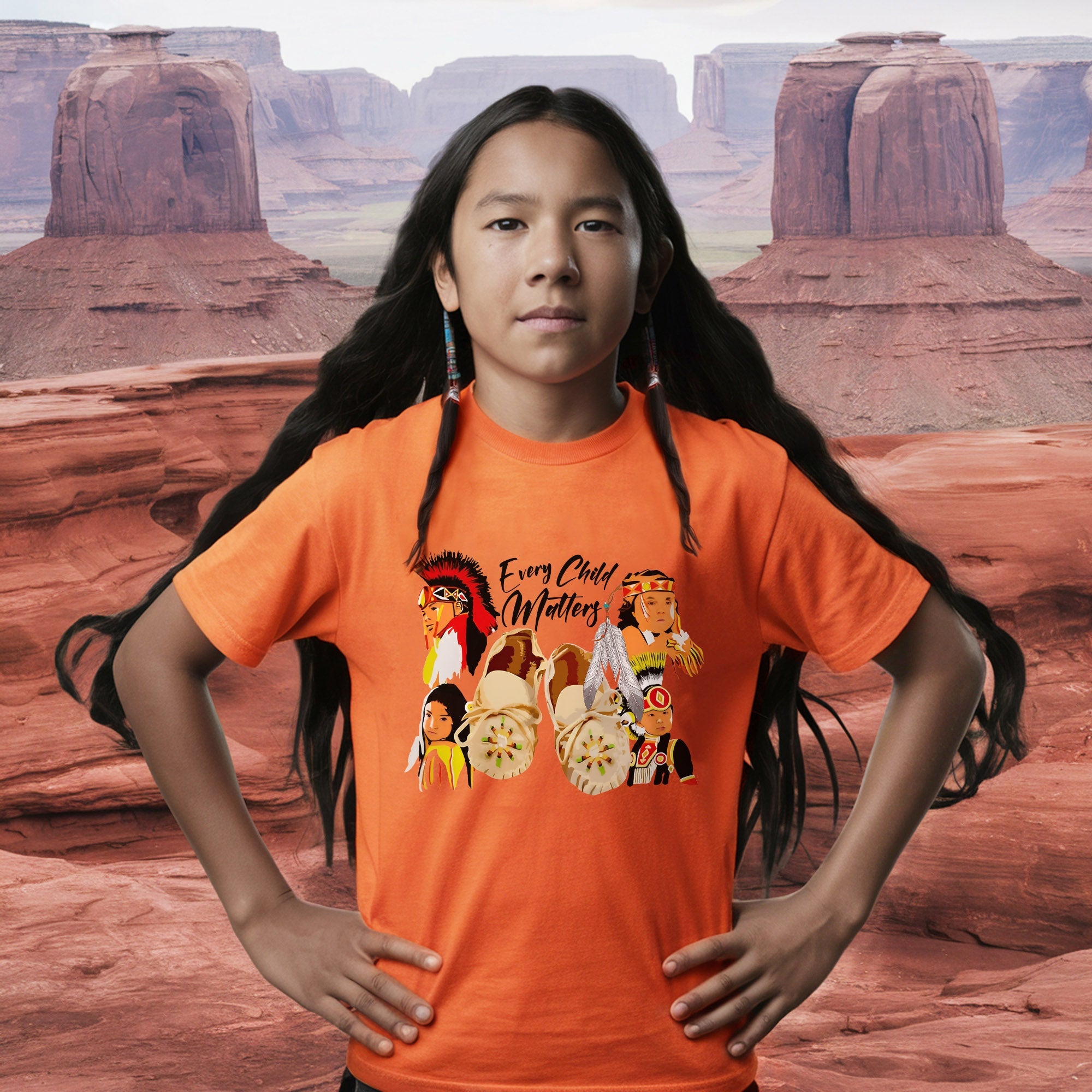 Children and Tribes United Together Orange Shirt Unisex T-shirt/Hoodie/Sweatshirt