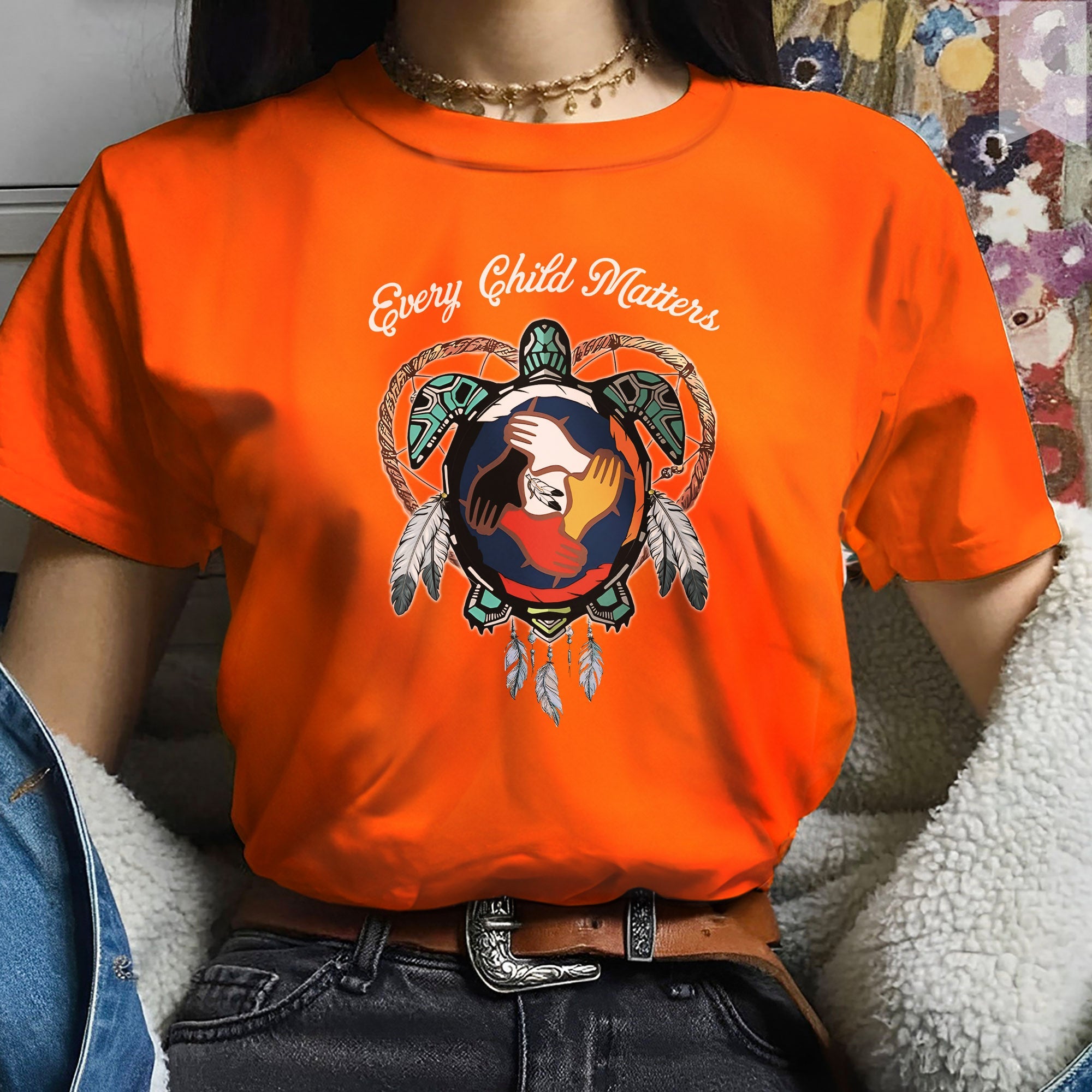 Unity for the Future of Indigenous Children Strength of the Turtle Island Unisex T-shirt/Hoodie/Sweatshirt