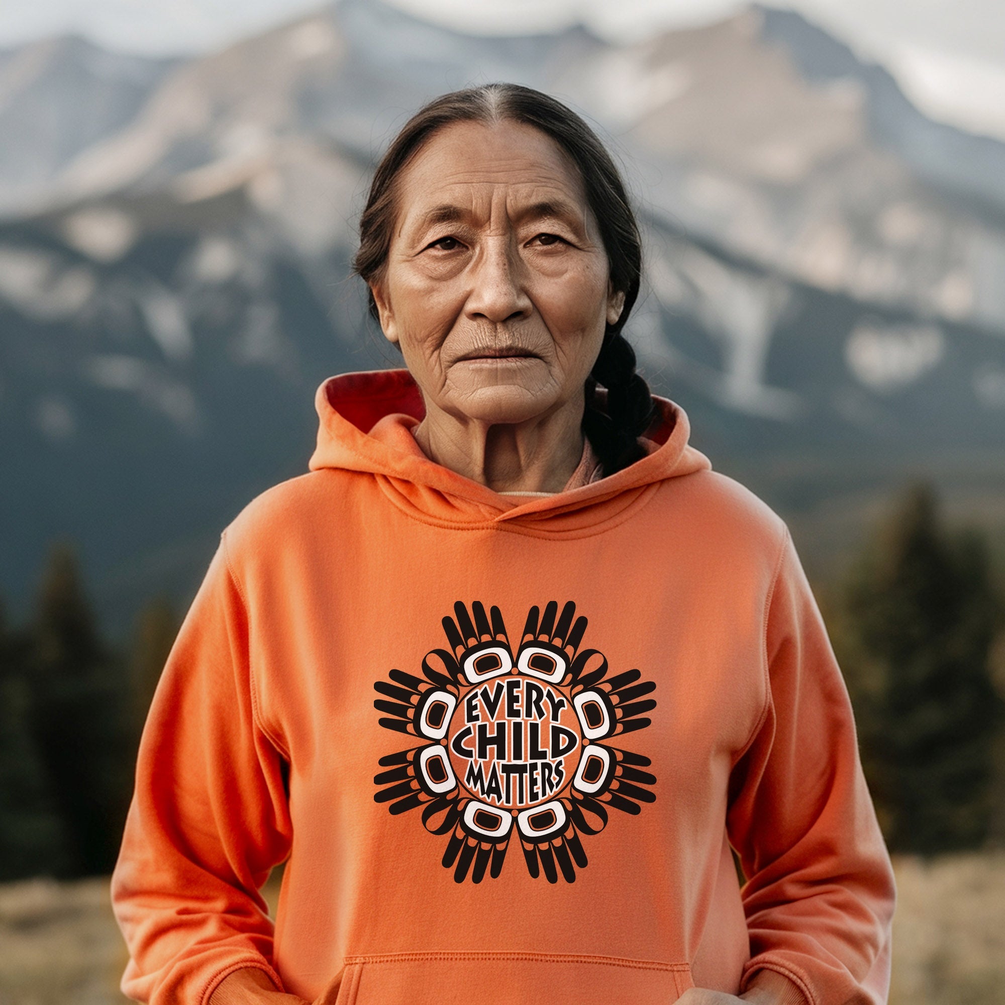 Every Child Matters Circle Hand Black For Orange Shirt Day Unisex T-shirt/Hoodie/Sweatshirt