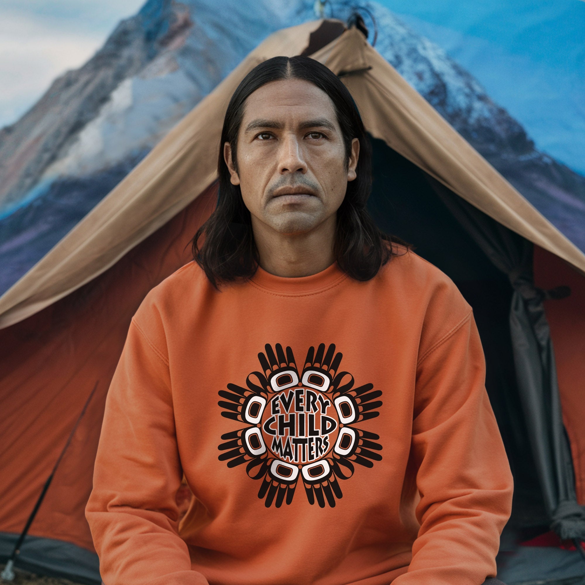 Every Child Matters Circle Hand Black For Orange Shirt Day Unisex T-shirt/Hoodie/Sweatshirt