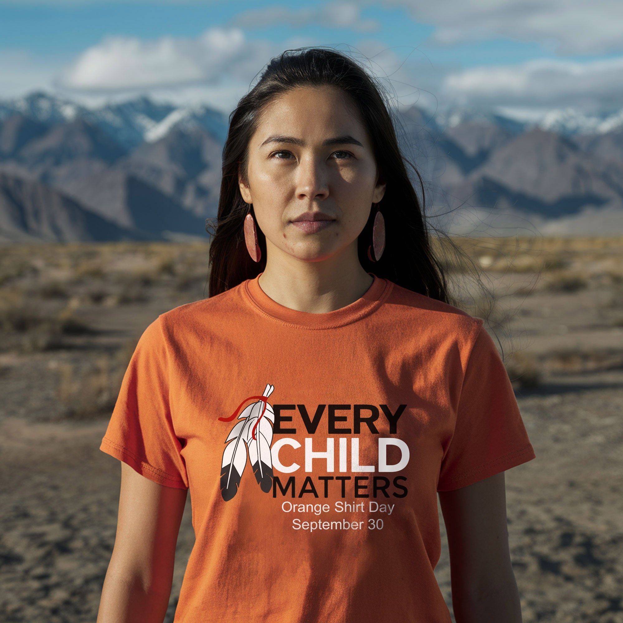 Every Child Matters Feather For Orange Shirt Day Unisex T-shirt/Hoodie/Sweatshirt