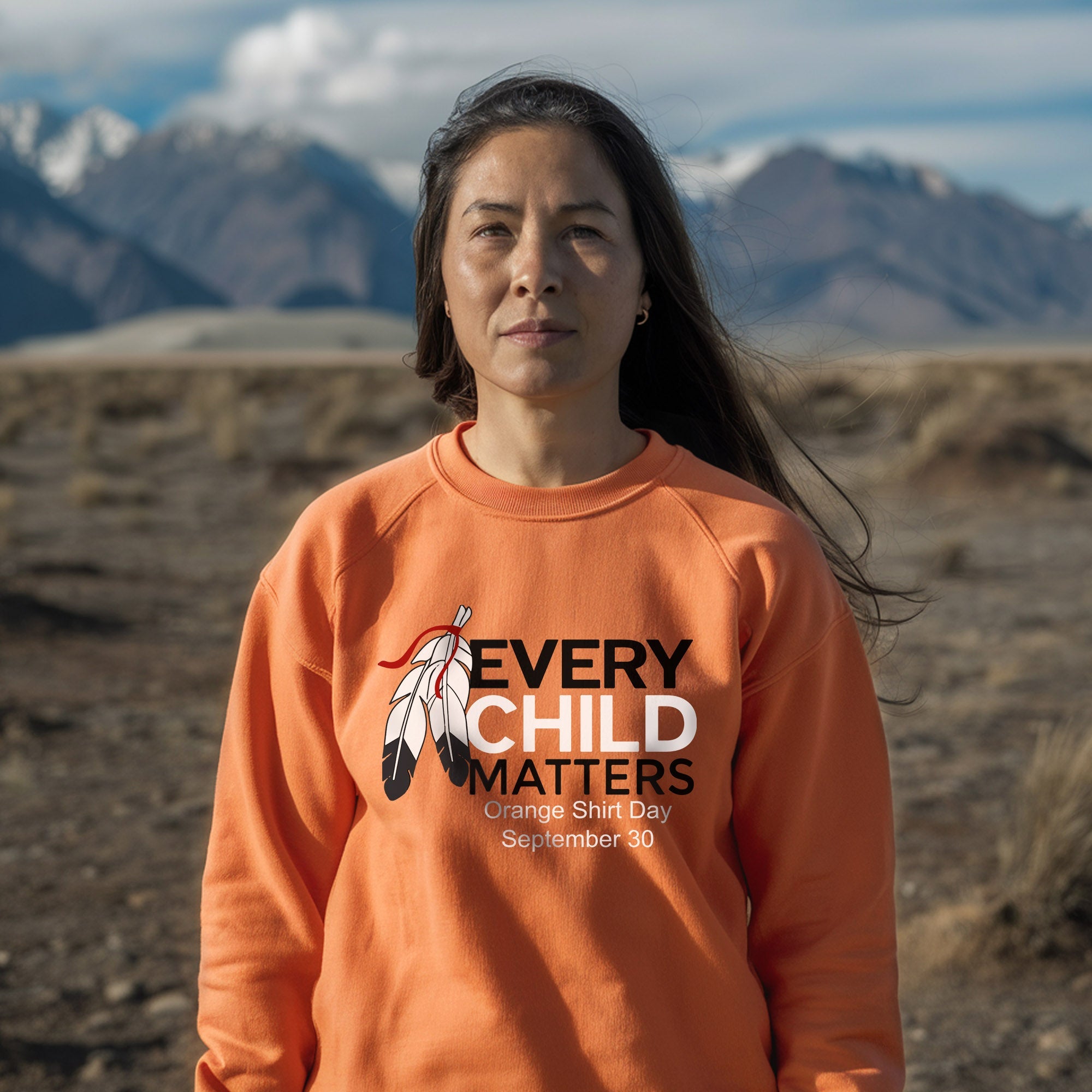 Every Child Matters Feather For Orange Shirt Day Unisex T-shirt/Hoodie/Sweatshirt