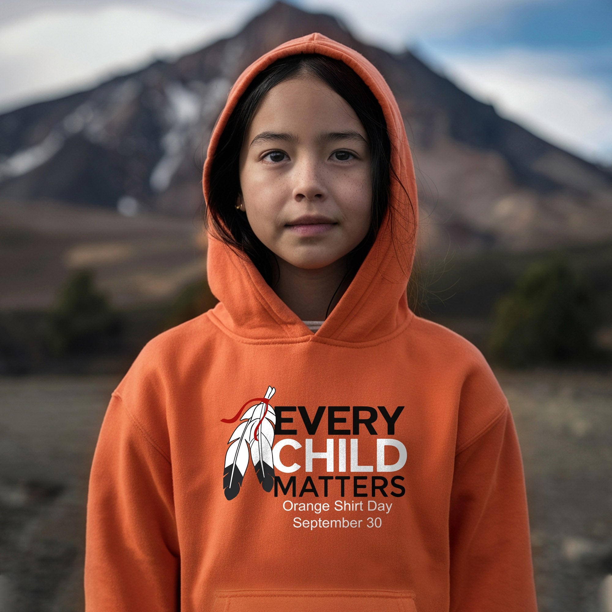 Every Child Matters Feather For Orange Shirt Day Unisex T-shirt/Hoodie/Sweatshirt