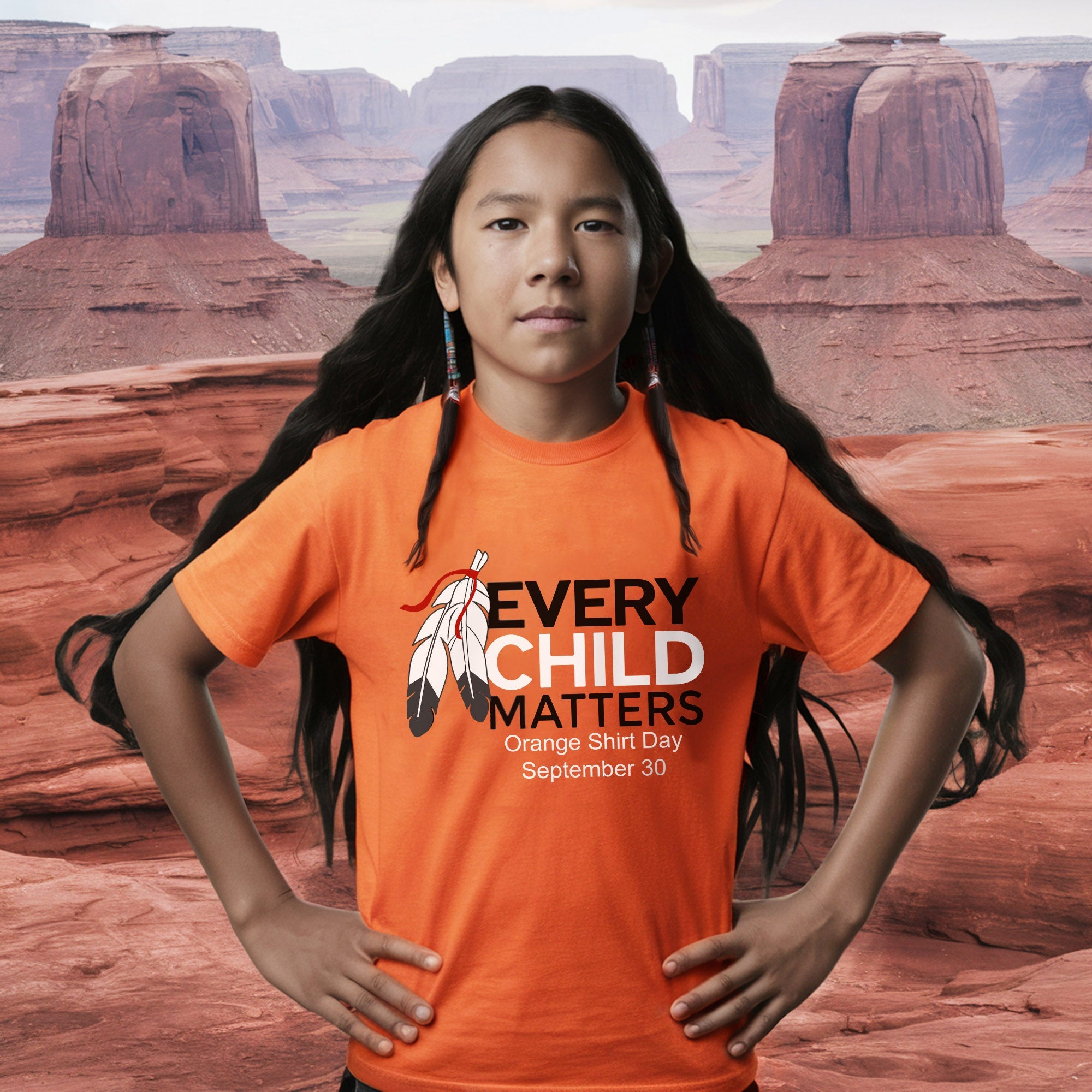 Every Child Matters Feather For Orange Shirt Day Unisex T-shirt/Hoodie/Sweatshirt