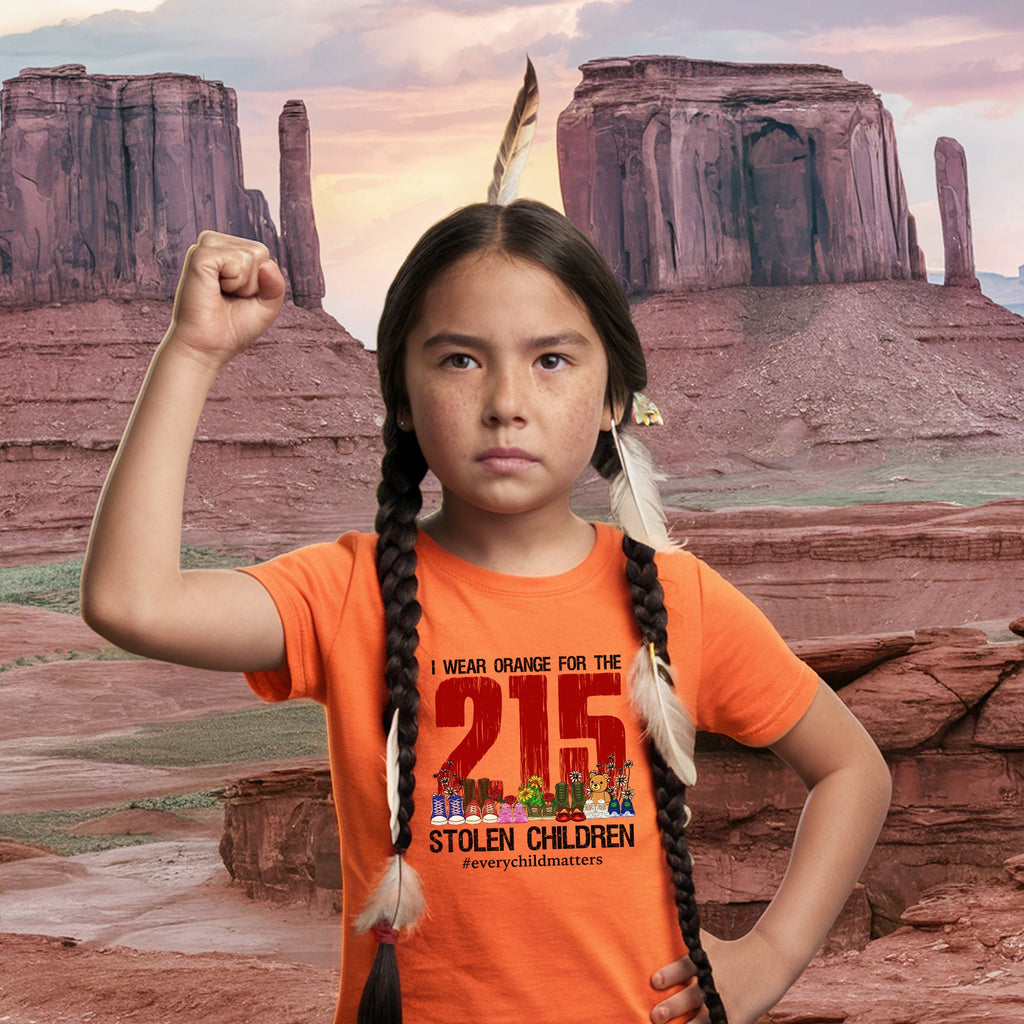 Every Child Matters I Wear Orange For The 215 Stolen Children For Orange Shirt Day Unisex T-shirt/Hoodie/Sweatshirt