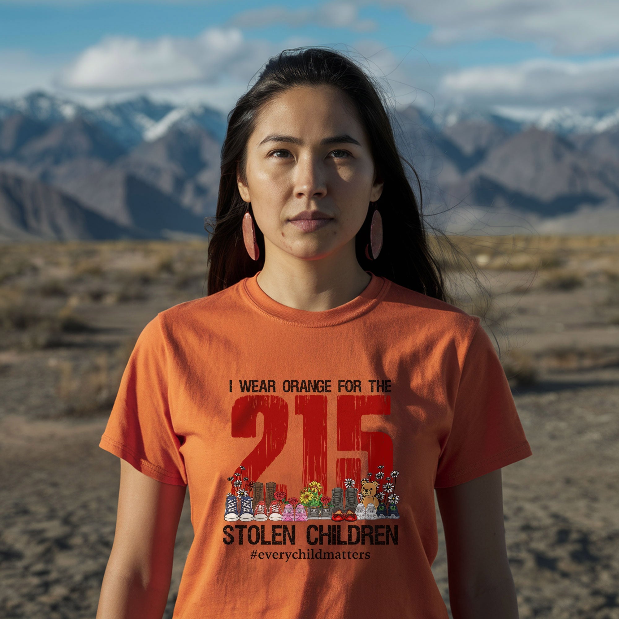 Every Child Matters I Wear Orange For The 215 Stolen Children For Orange Shirt Day Unisex T-shirt/Hoodie/Sweatshirt