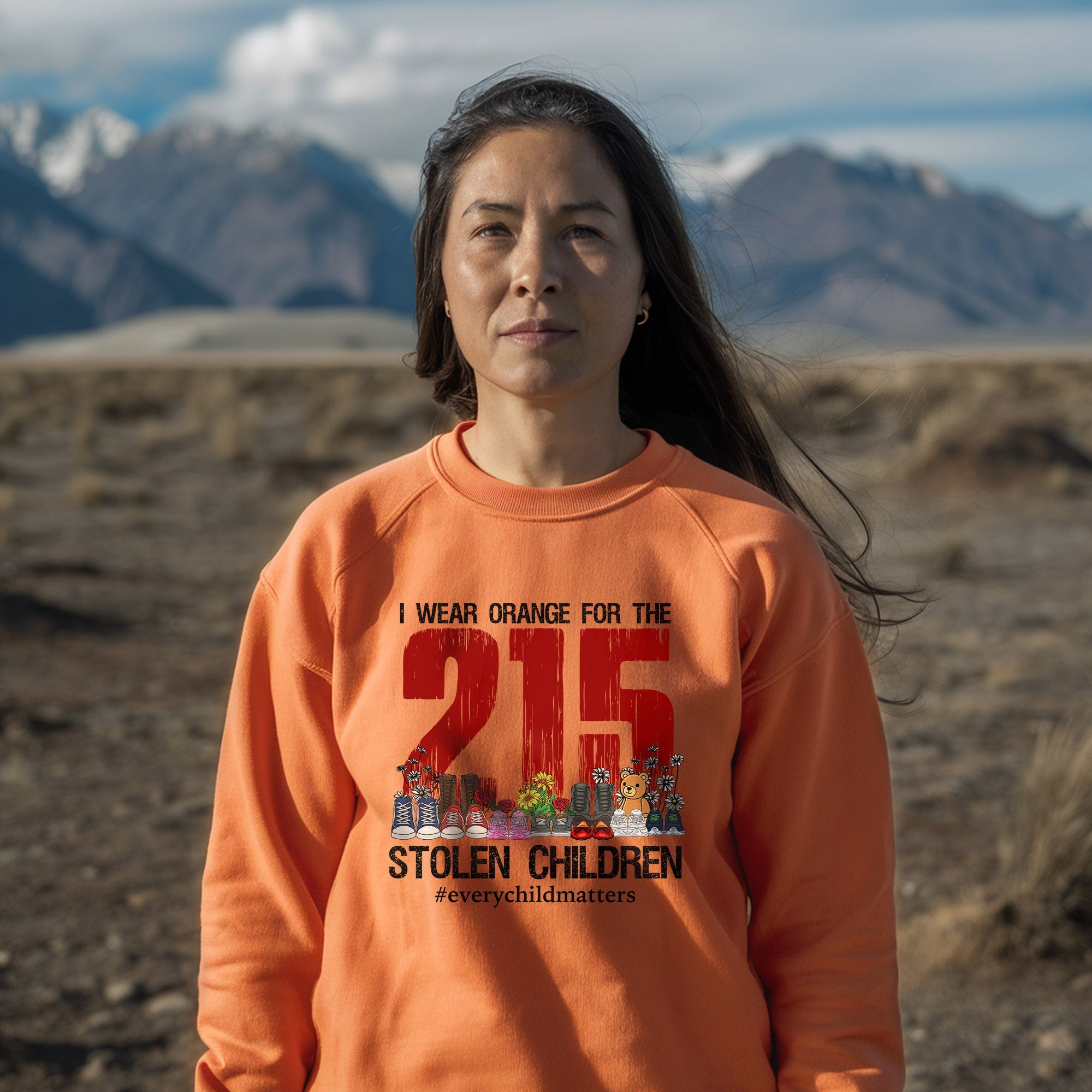 Every Child Matters I Wear Orange For The 215 Stolen Children For Orange Shirt Day Unisex T-shirt/Hoodie/Sweatshirt
