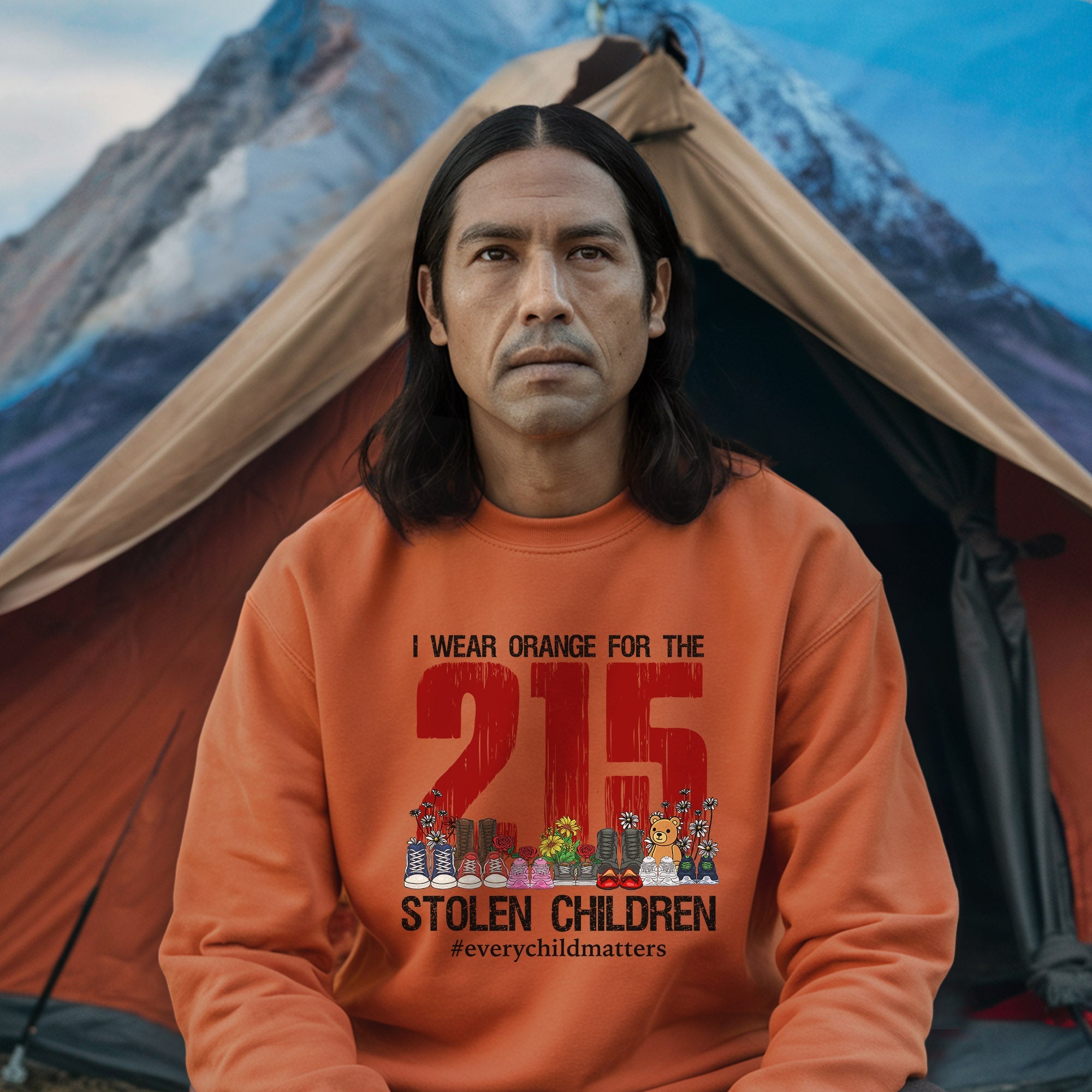 Every Child Matters I Wear Orange For The 215 Stolen Children For Orange Shirt Day Unisex T-shirt/Hoodie/Sweatshirt