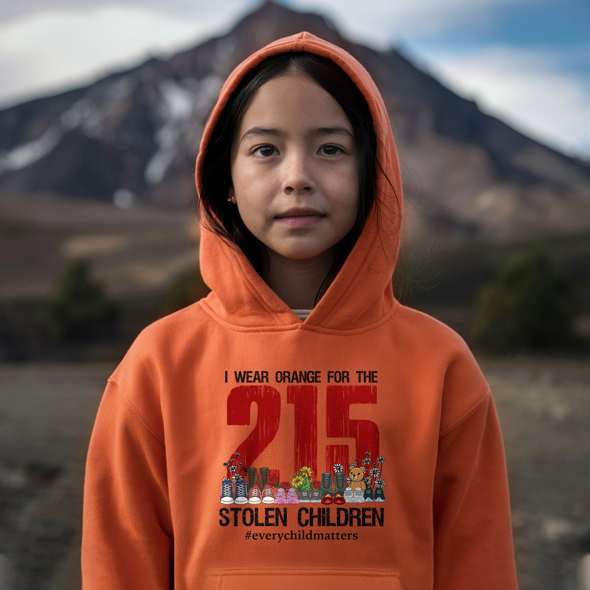 Every Child Matters I Wear Orange For The 215 Stolen Children For Orange Shirt Day Unisex T-shirt/Hoodie/Sweatshirt
