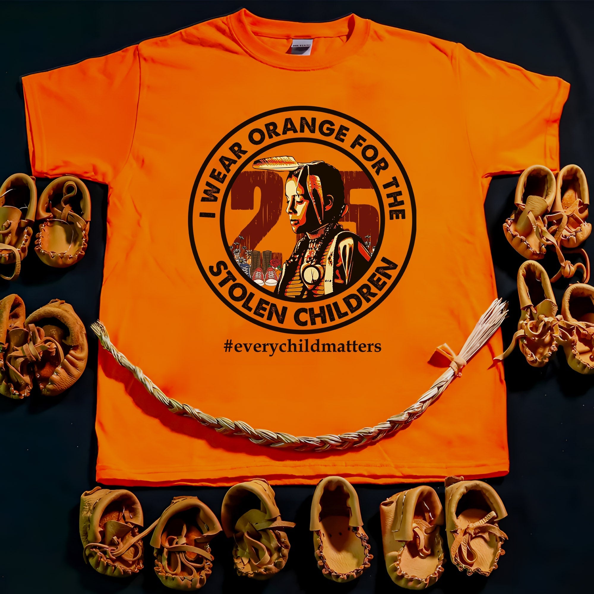 Every Child Matters I Wear Orange For The 215 Stolen Children Circle For Orange Day Unisex T-shirt/Hoodie/Sweatshirt
