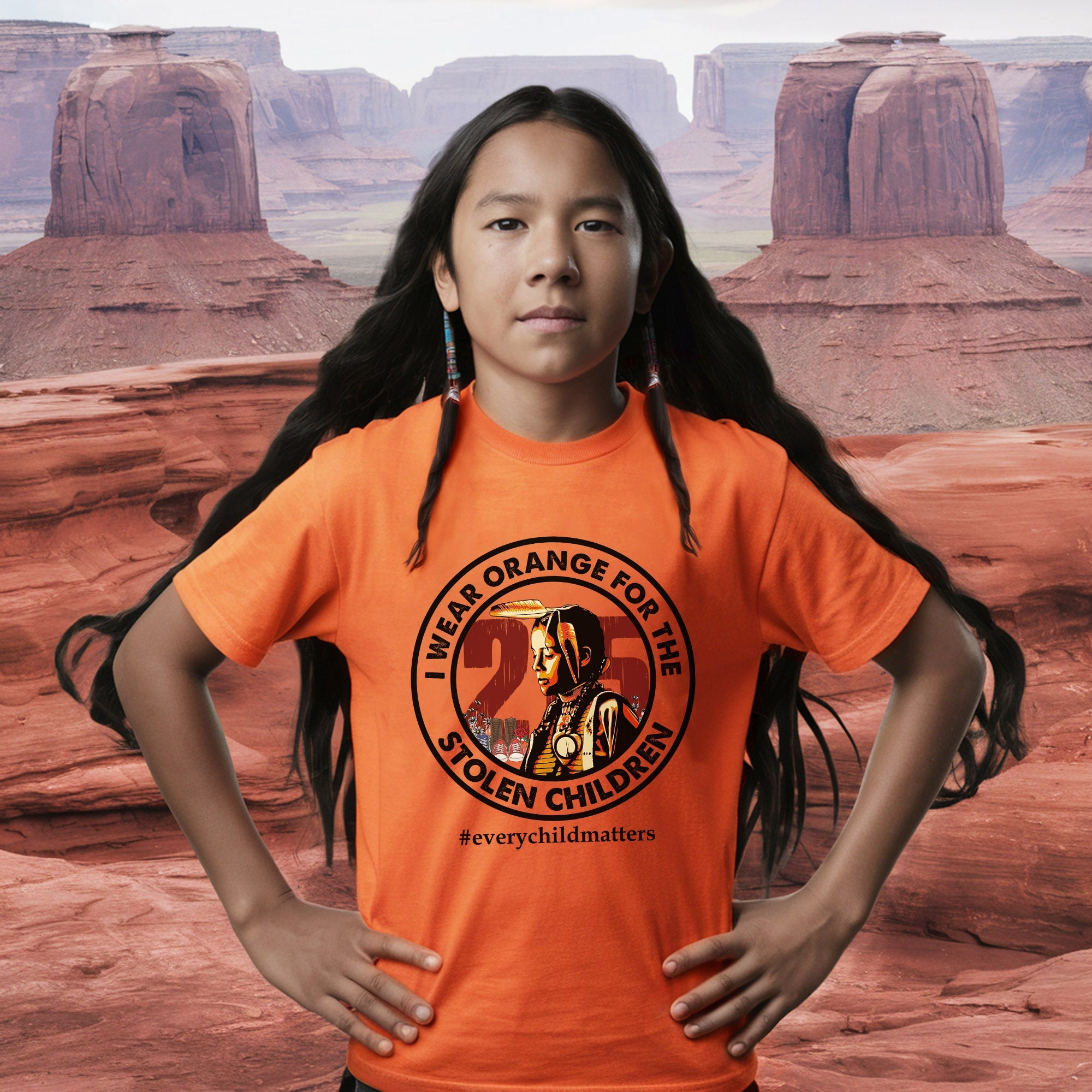 Every Child Matters I Wear Orange For The 215 Stolen Children Circle For Orange Day Unisex T-shirt/Hoodie/Sweatshirt