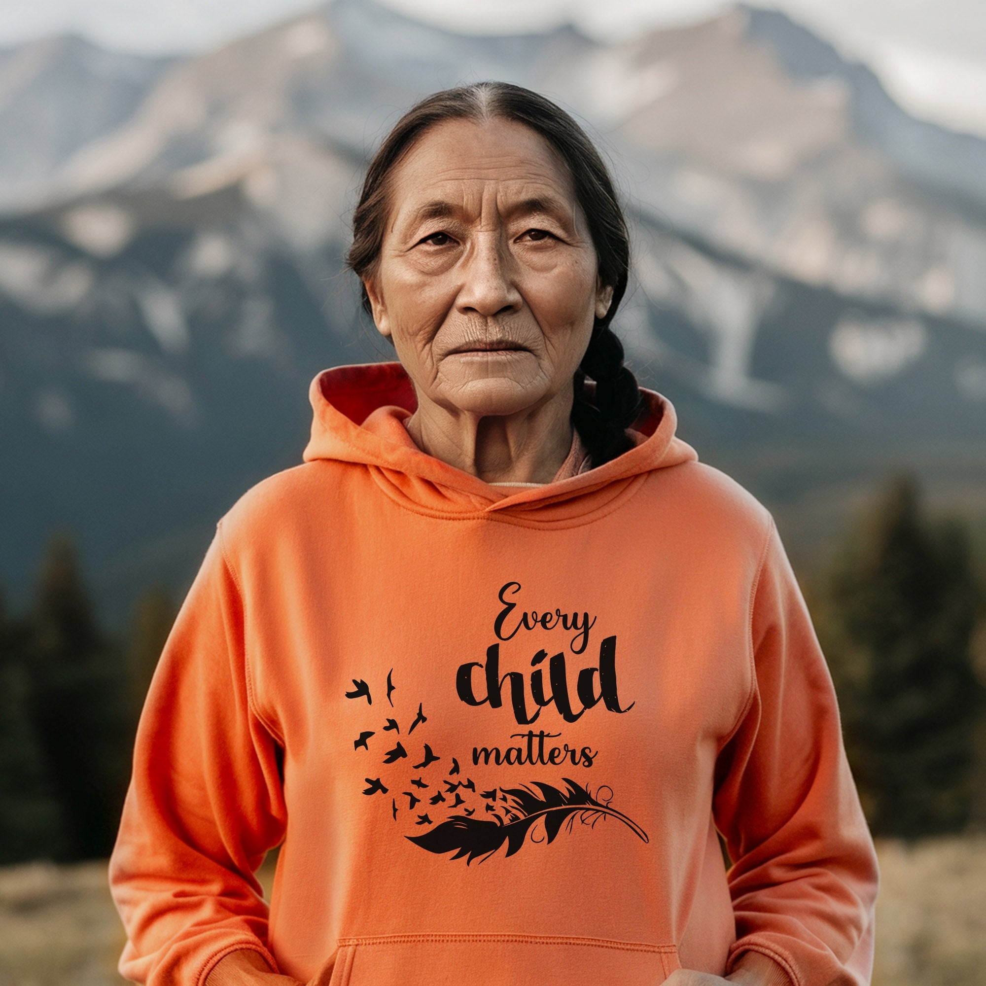Every Child Matters Black Feather For Orange Day Native American Unisex T-shirt/Hoodie/Sweatshirt
