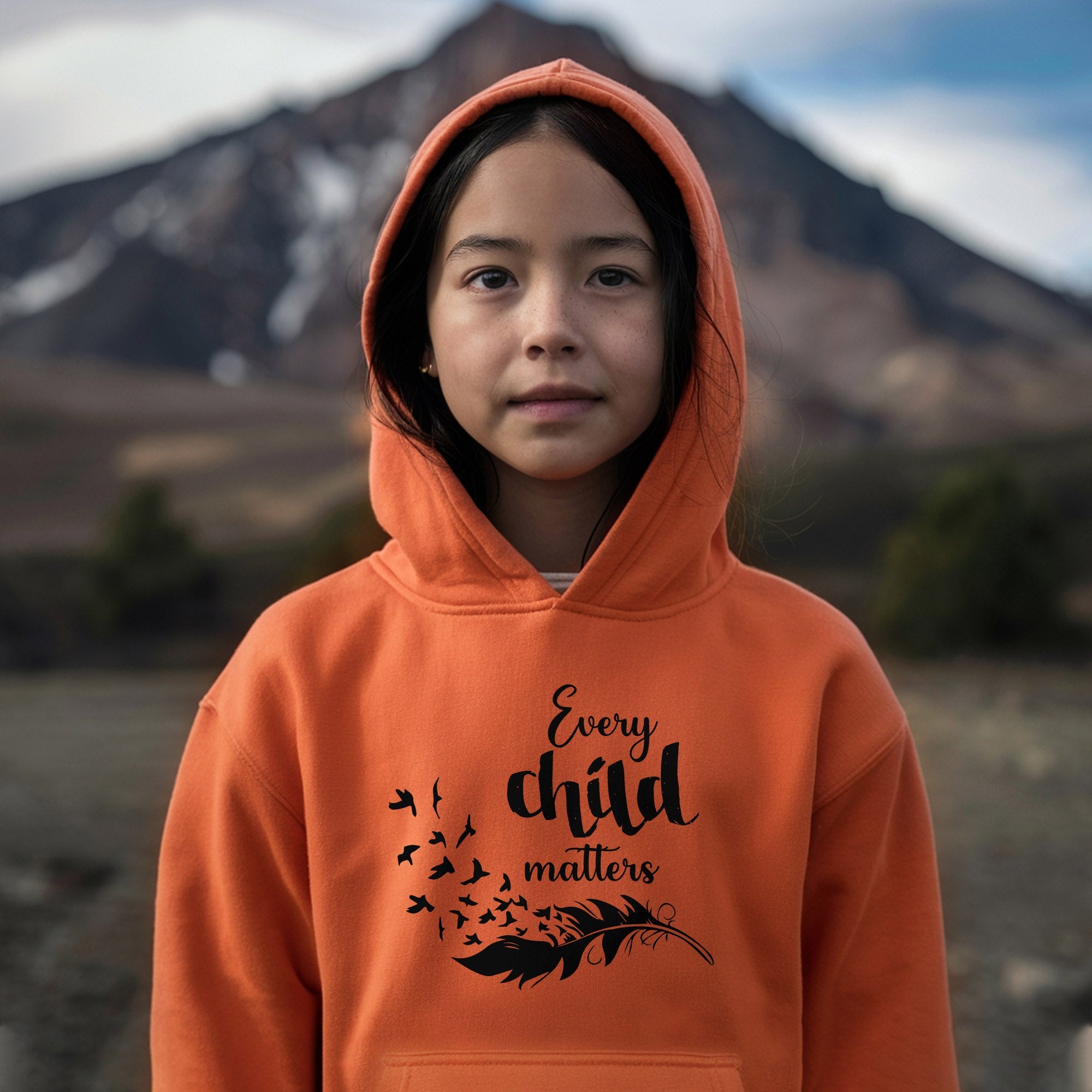Every Child Matters Black Feather For Orange Day Native American Unisex T-shirt/Hoodie/Sweatshirt