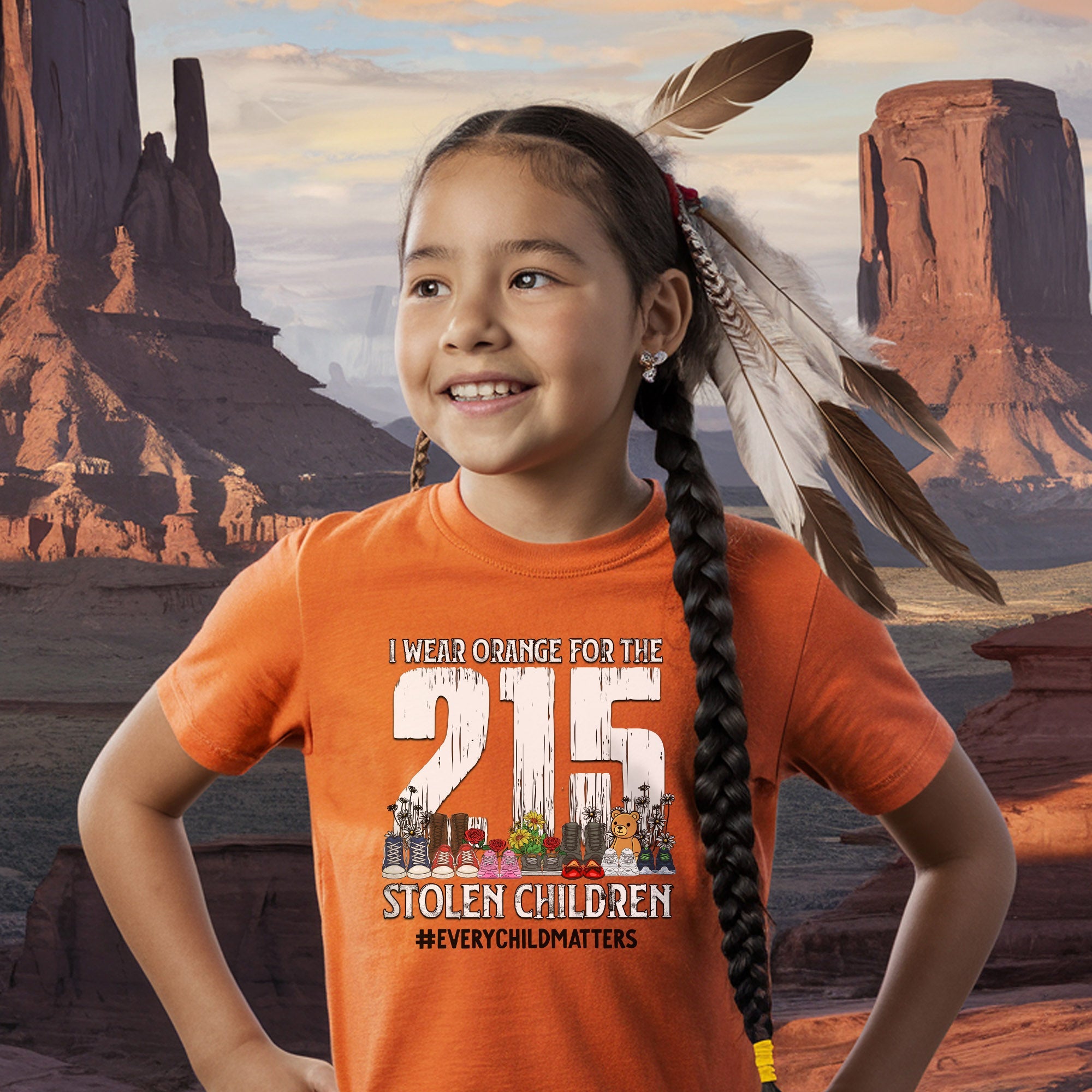 Every Child Matters I Wear Orange For The 215 Stolen Children For Orange Day Unisex T-shirt/Hoodie/Sweatshirt