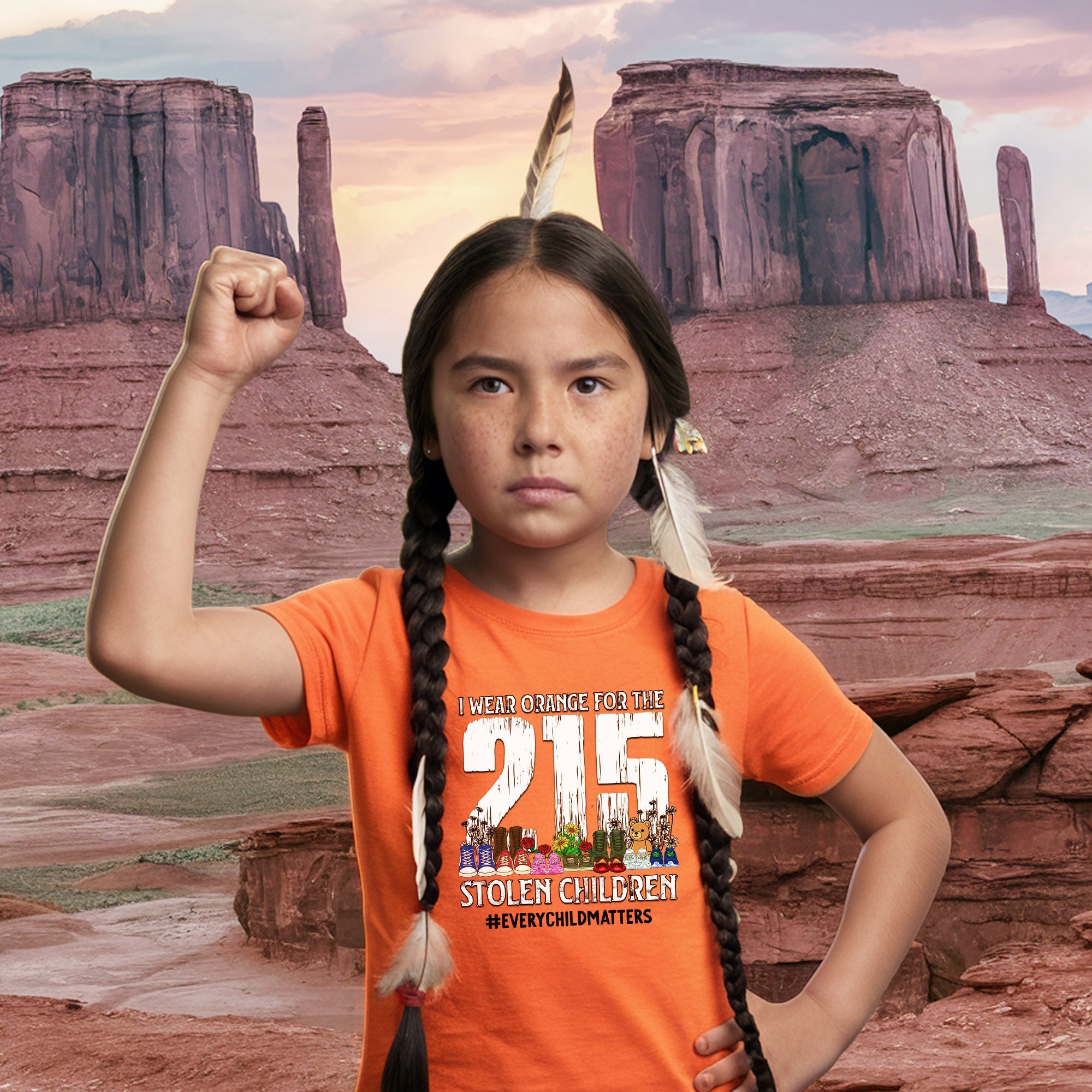 Every Child Matters I Wear Orange For The 215 Stolen Children For Orange Day Unisex T-shirt/Hoodie/Sweatshirt
