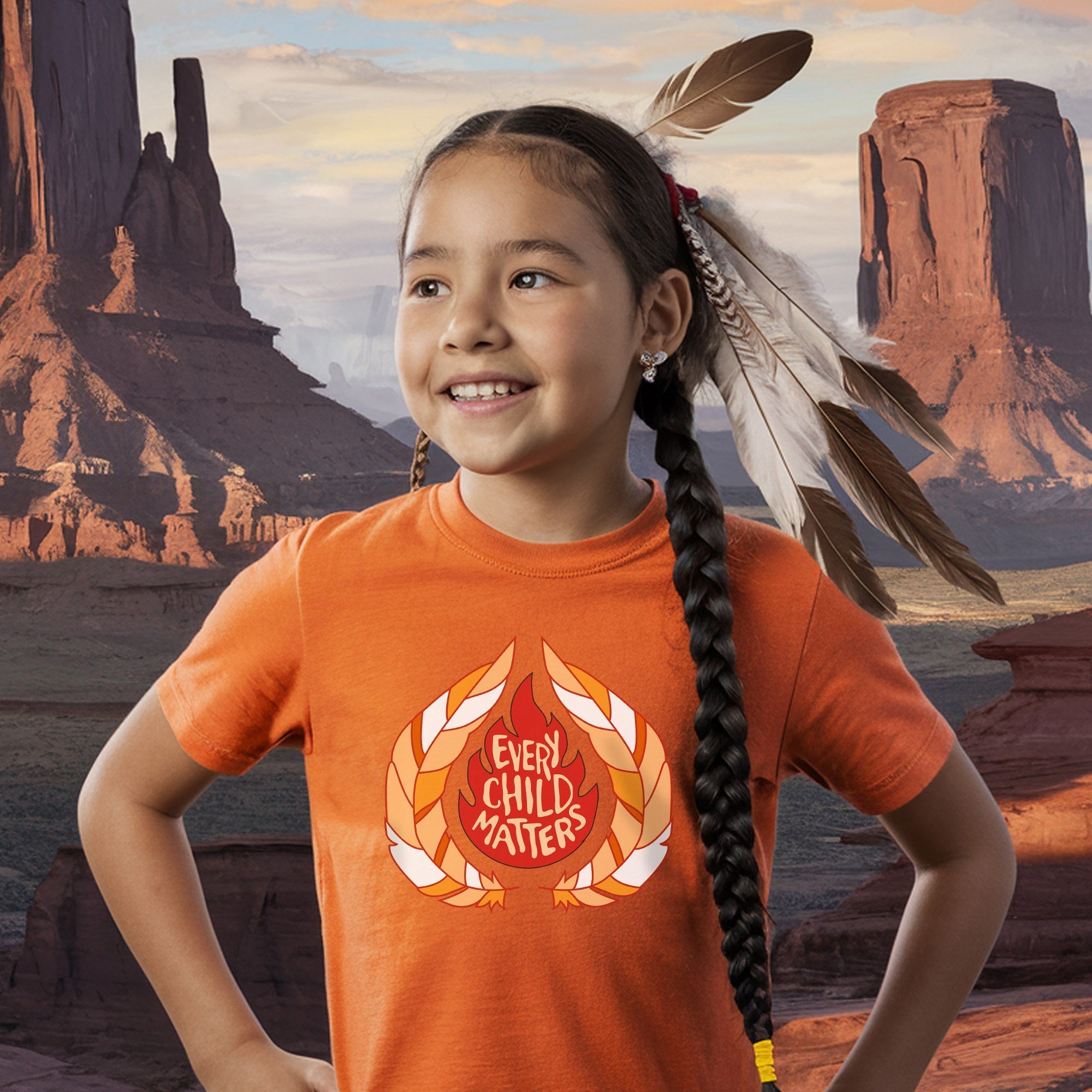 Every Child Matters Fire Orange Shirt Day Unisex T-shirt/Hoodie/Sweatshirt