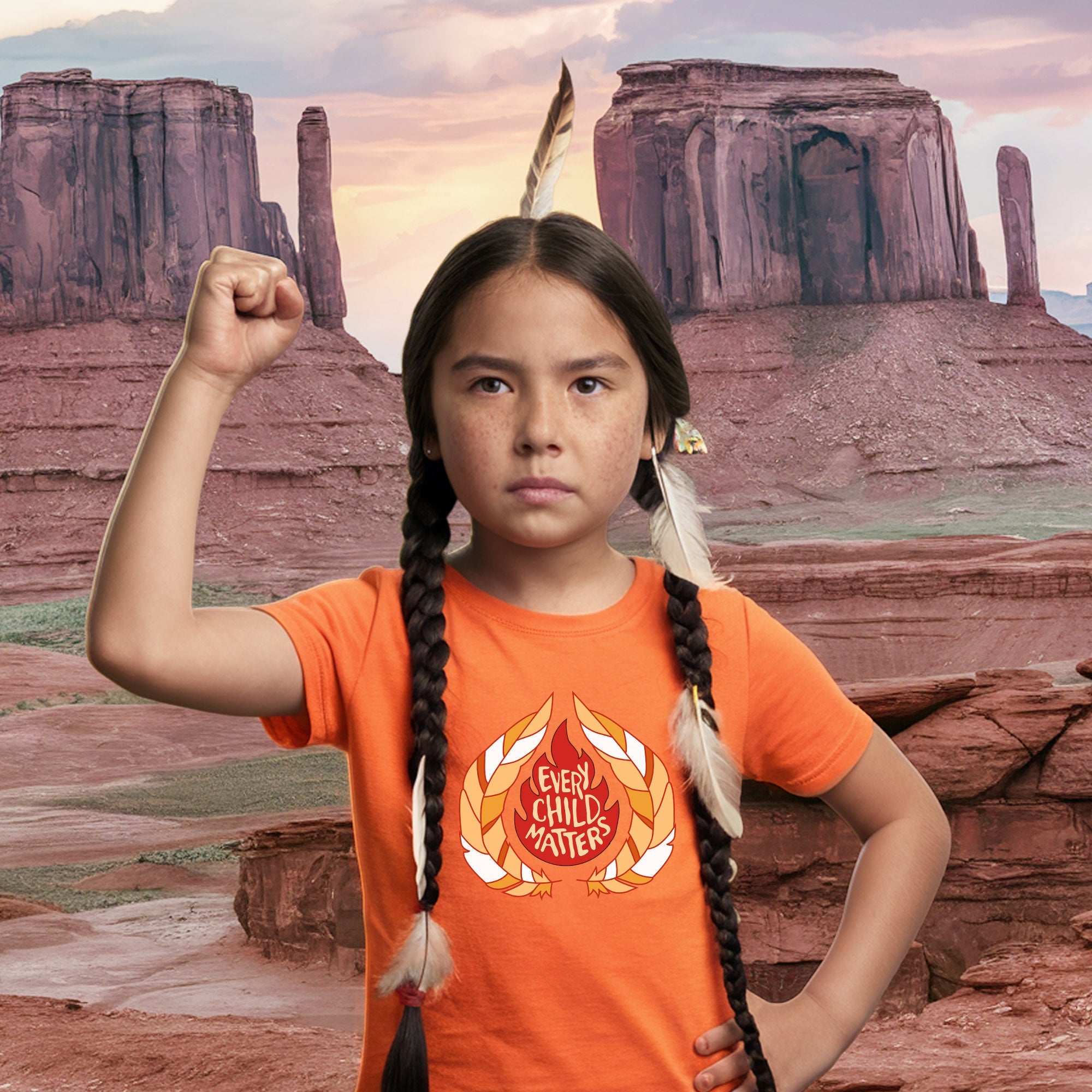 Every Child Matters Fire Orange Shirt Day Unisex T-shirt/Hoodie/Sweatshirt
