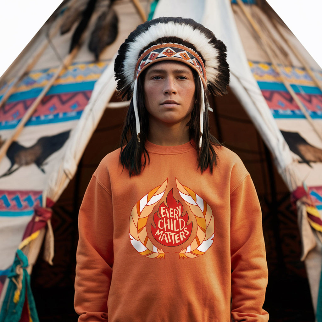 Every Child Matters Fire Orange Shirt Day Unisex T-shirt/Hoodie/Sweatshirt