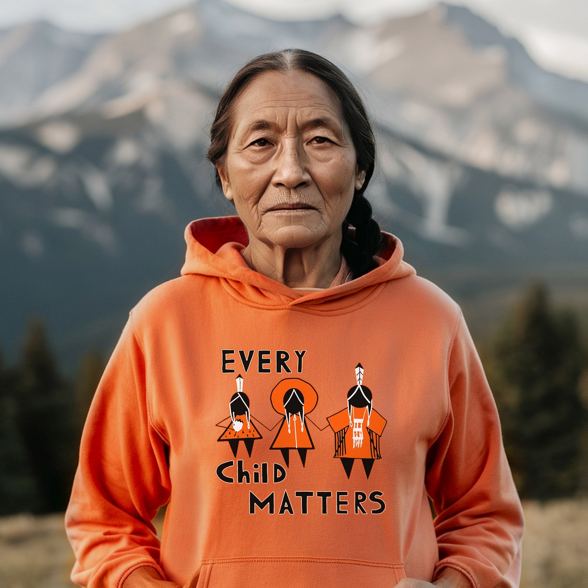 Every Child Matters Three Children Together Wear Orange Day Unisex T-shirt/Hoodie/Sweatshirt