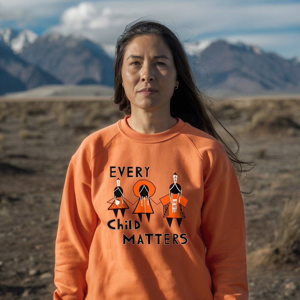 Every Child Matters Three Children Together Wear Orange Day Unisex T-shirt/Hoodie/Sweatshirt