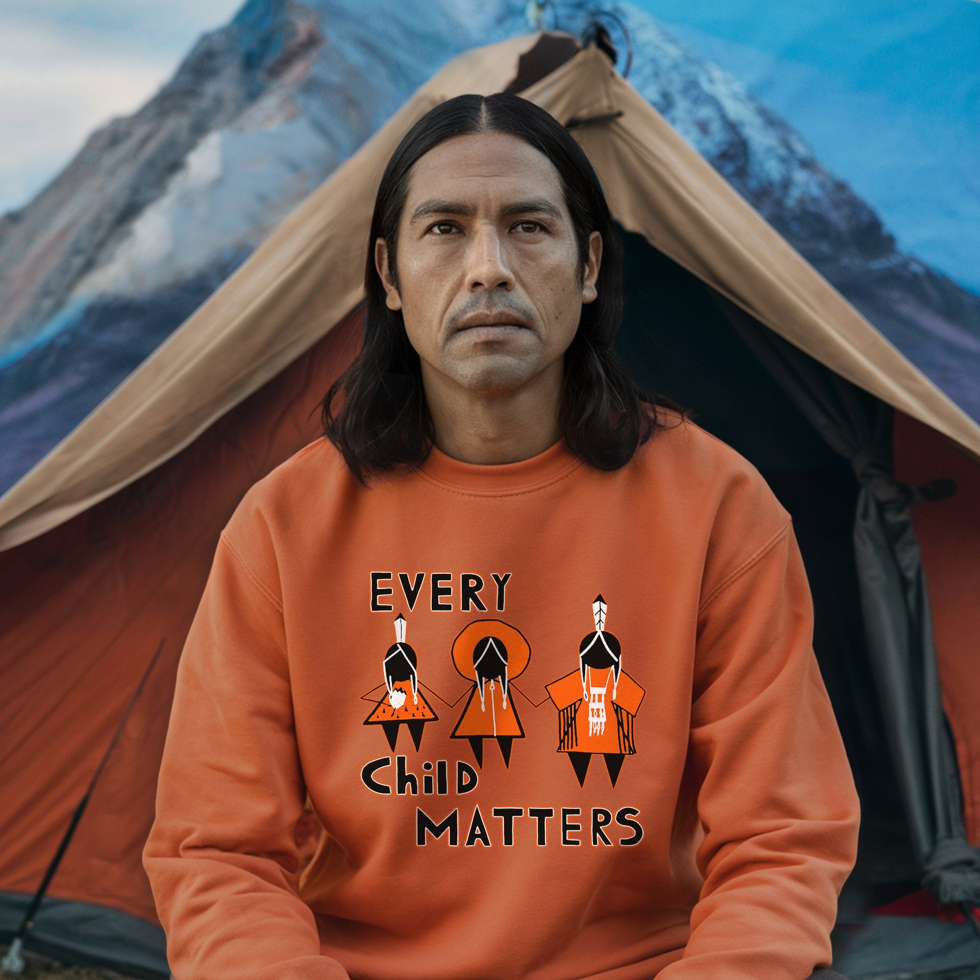 Every Child Matters Three Children Together Wear Orange Day Unisex T-shirt/Hoodie/Sweatshirt