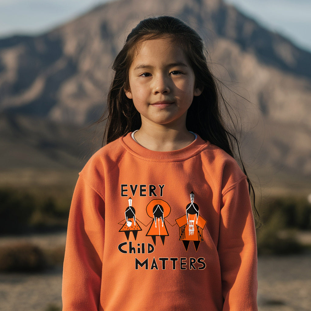 Every Child Matters Three Children Together Wear Orange Day Unisex T-shirt/Hoodie/Sweatshirt