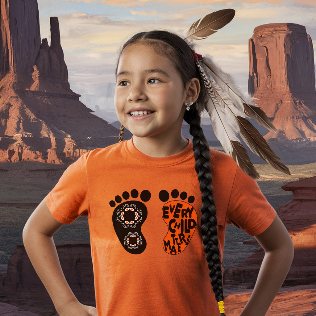 Every Child Matters Foot Black And Orange Together Unisex T-shirt/Hoodie/Sweatshirt