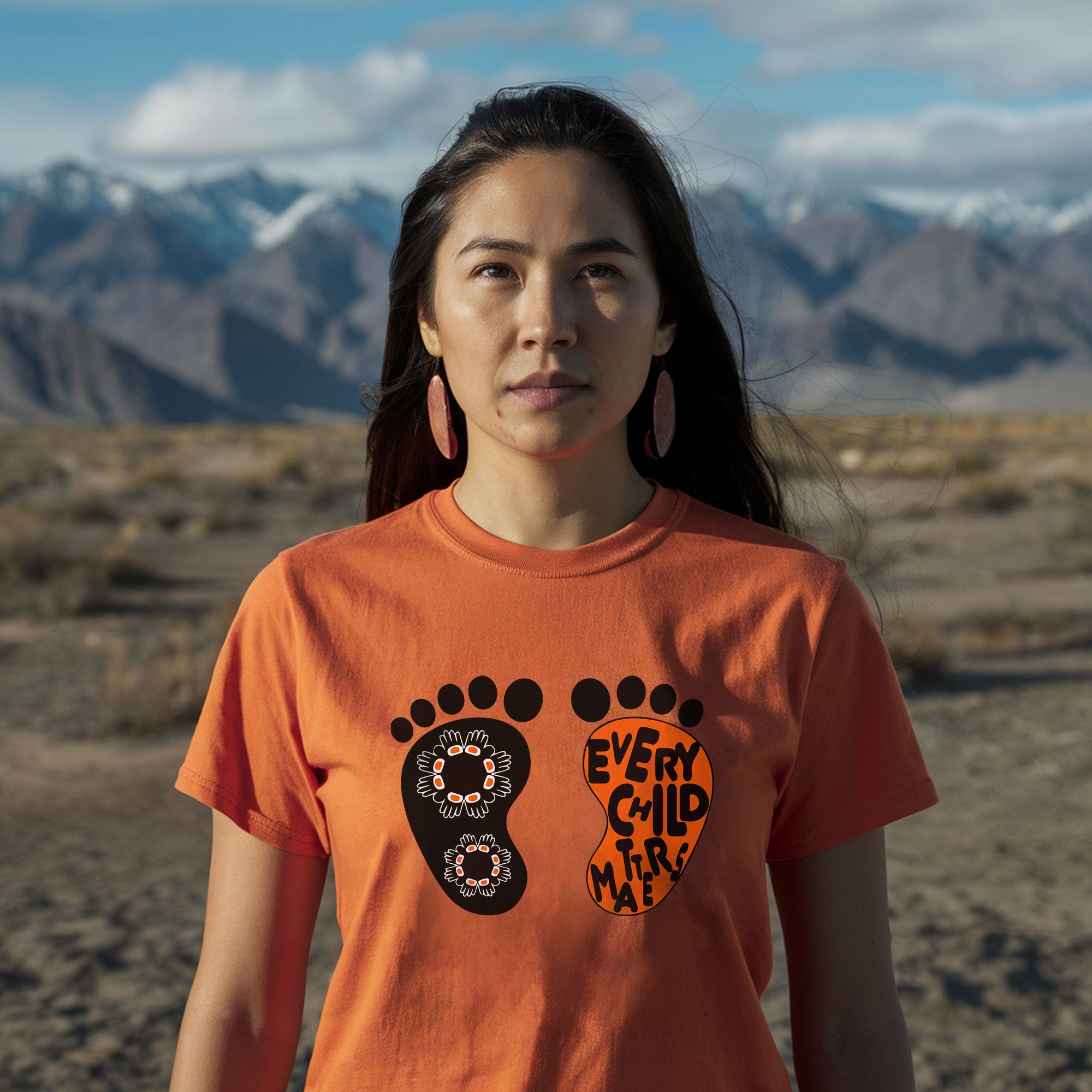 Every Child Matters Foot Black And Orange Together Unisex T-shirt/Hoodie/Sweatshirt