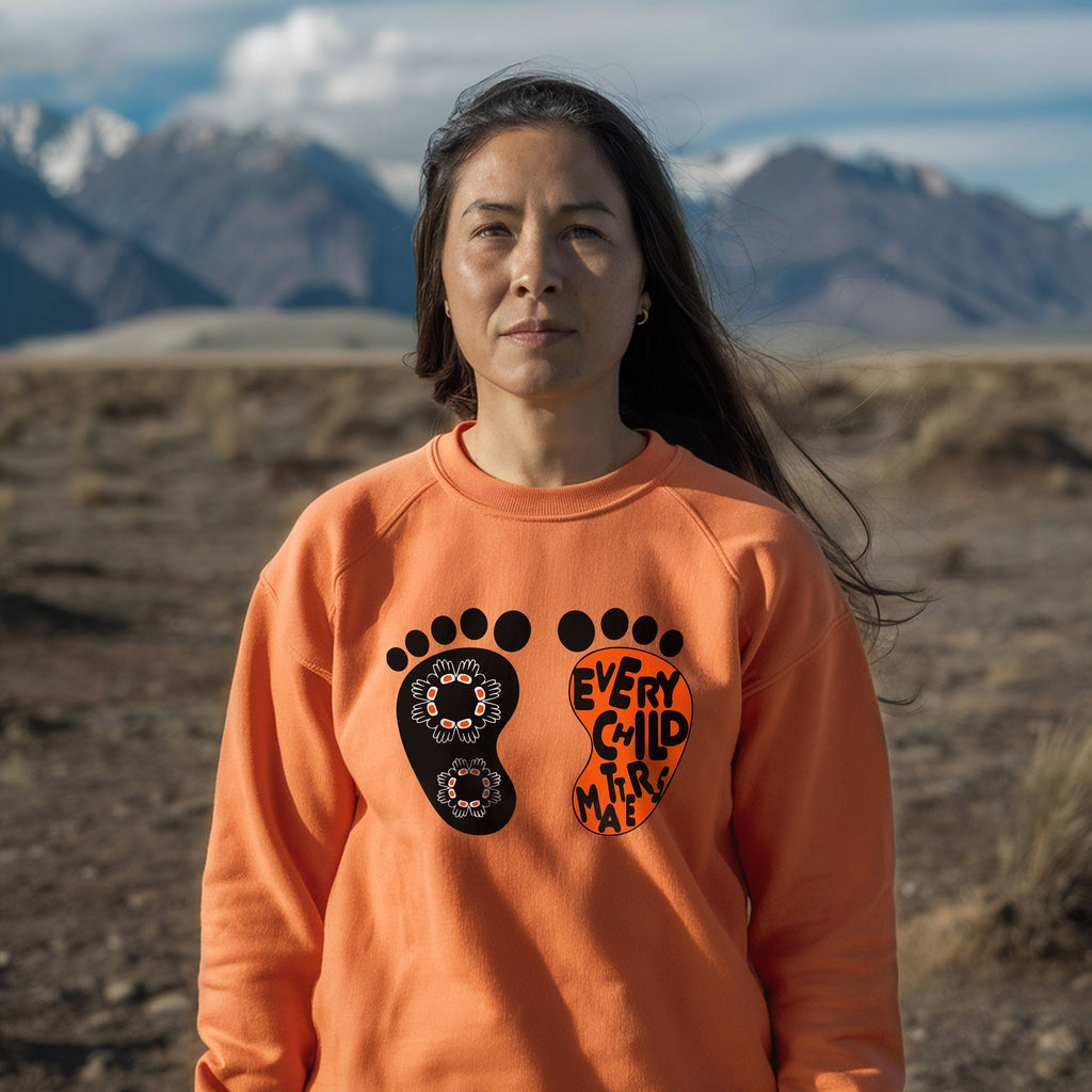 Every Child Matters Foot Black And Orange Together Unisex T-shirt/Hoodie/Sweatshirt