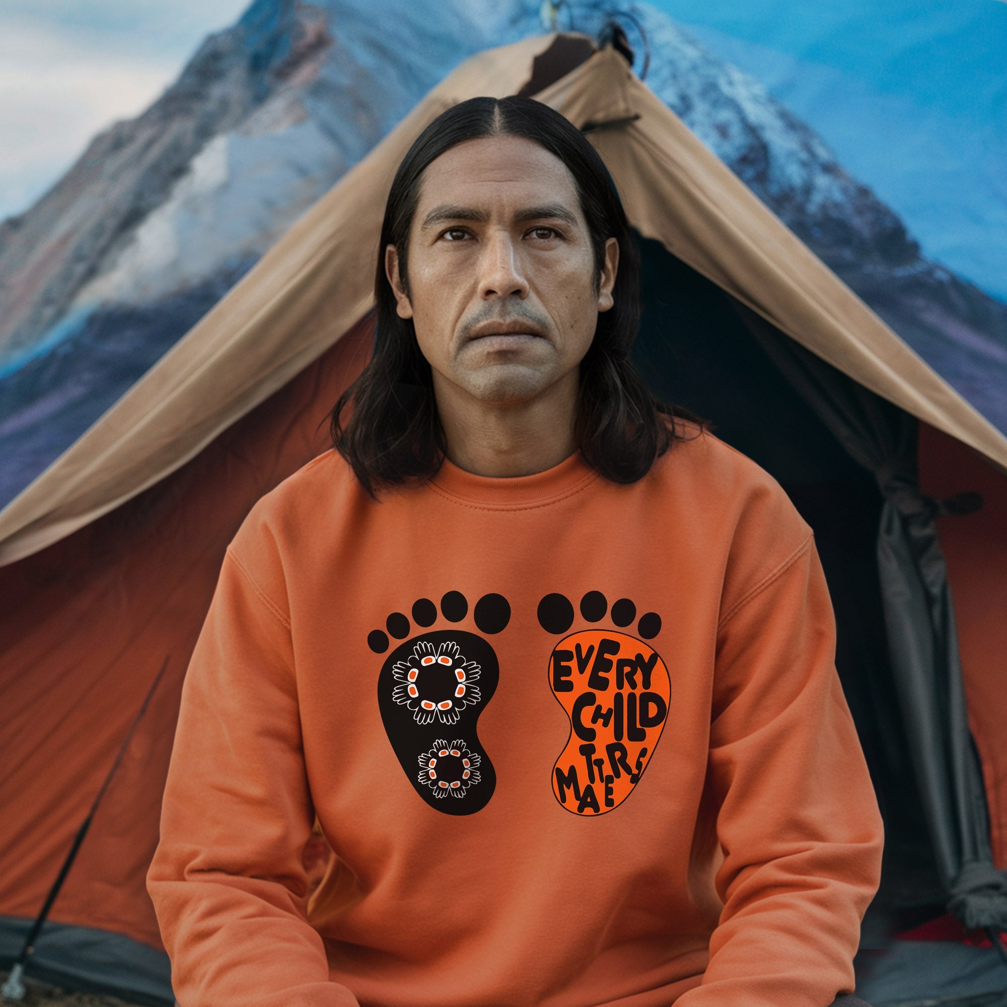 Every Child Matters Foot Black And Orange Together Unisex T-shirt/Hoodie/Sweatshirt