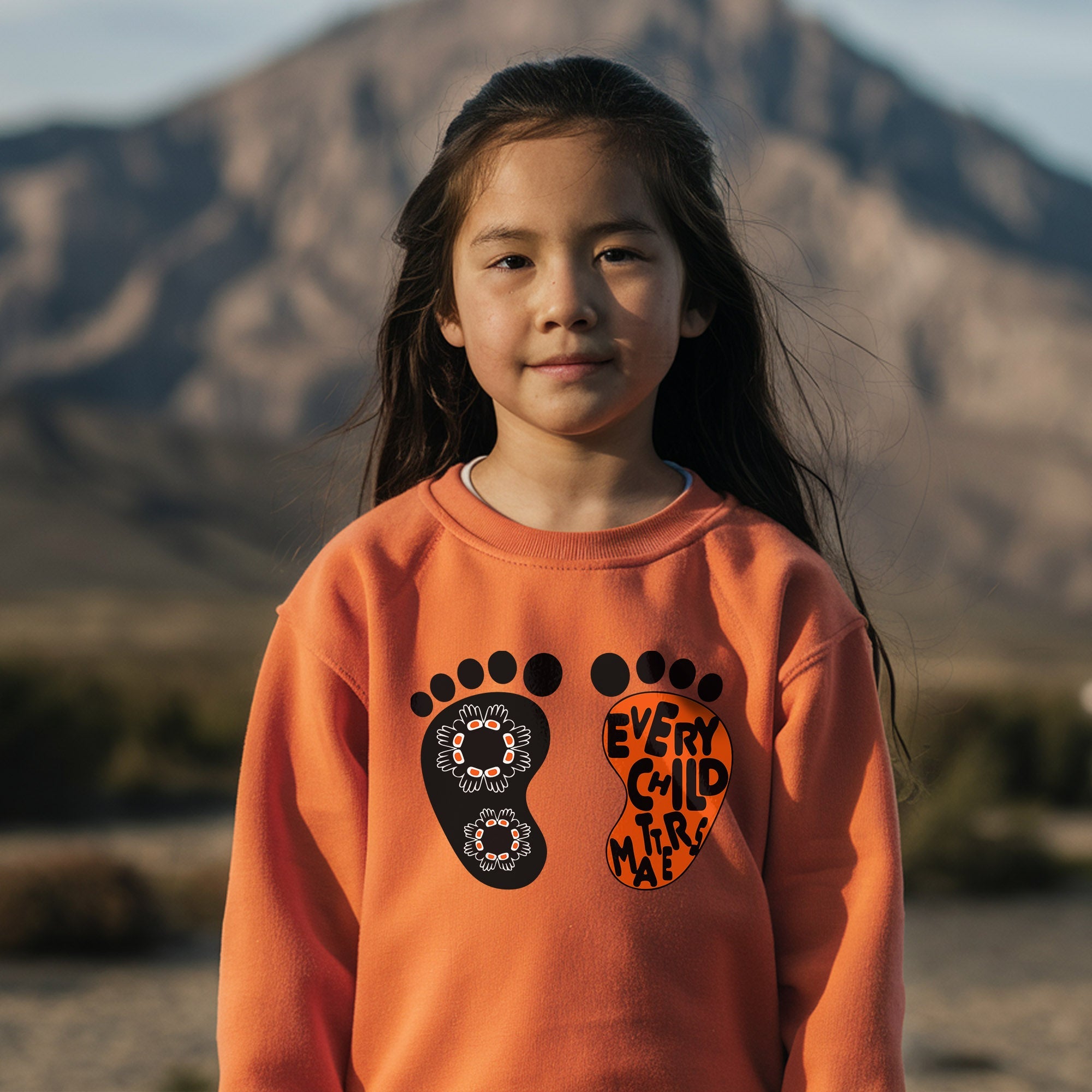 Every Child Matters Foot Black And Orange Together Unisex T-shirt/Hoodie/Sweatshirt