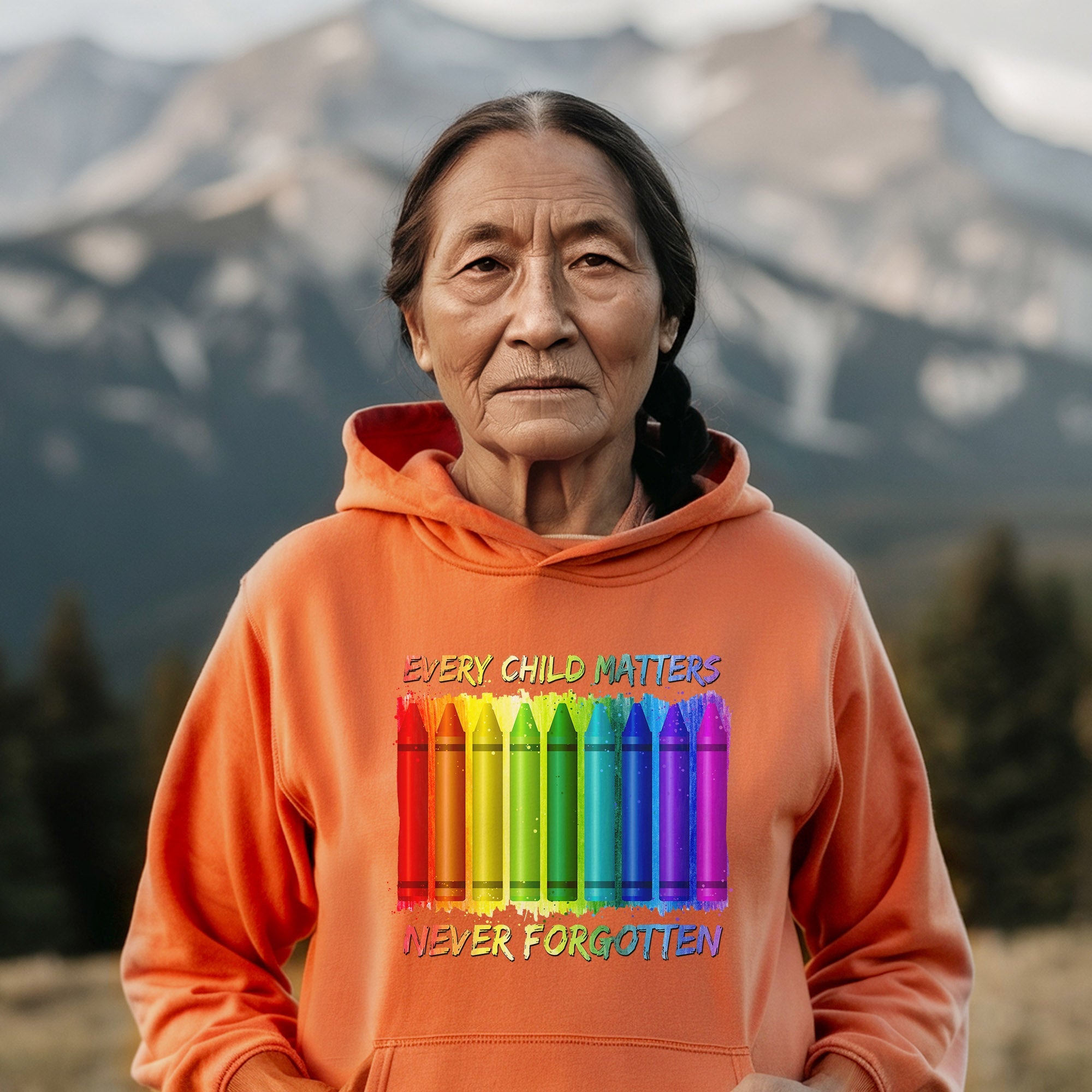 Every Child Matters Never Forgotten Crayons Colors For Orange Day Unisex T-shirt/Hoodie/Sweatshirt