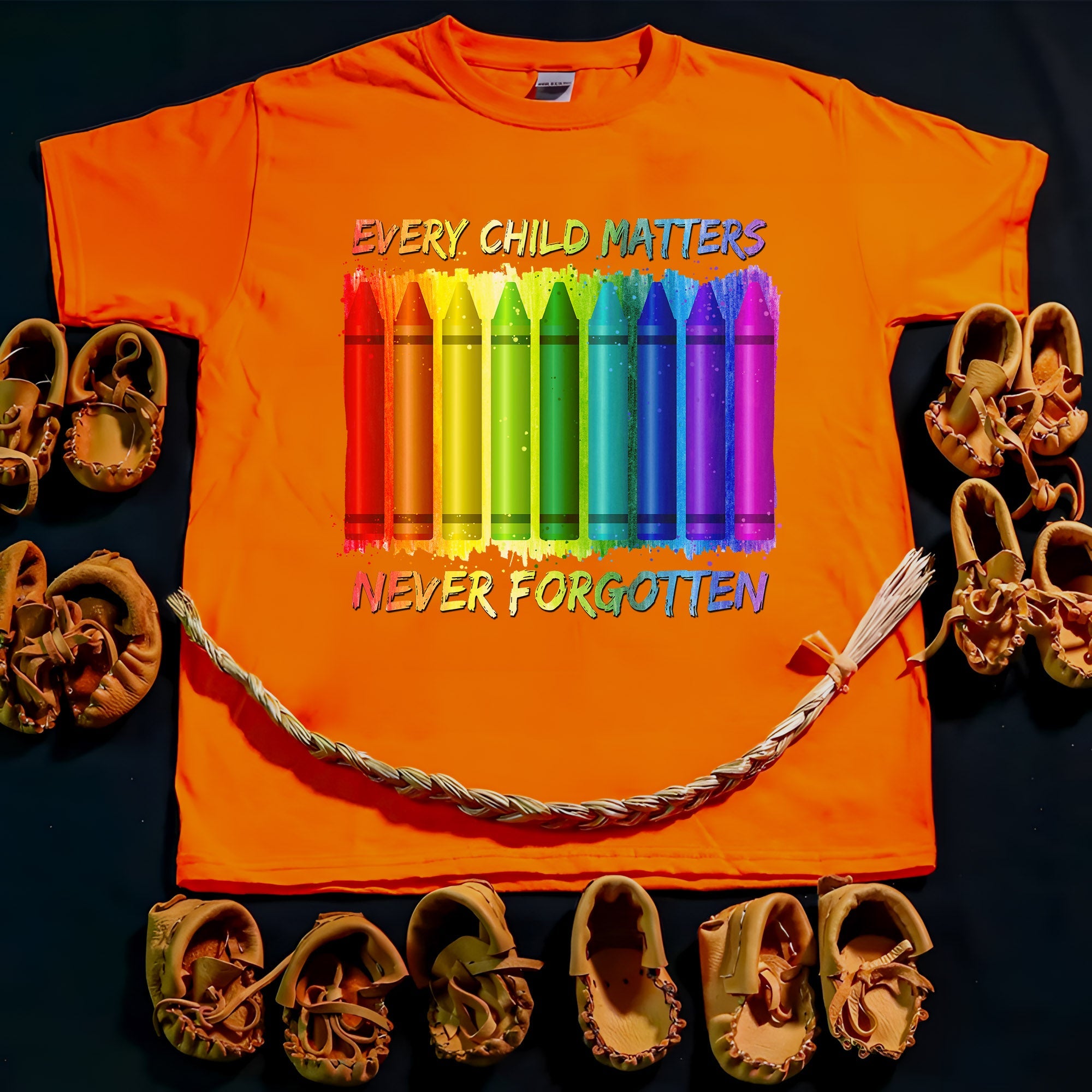 Every Child Matters Never Forgotten Crayons Colors For Orange Day Unisex T-shirt/Hoodie/Sweatshirt