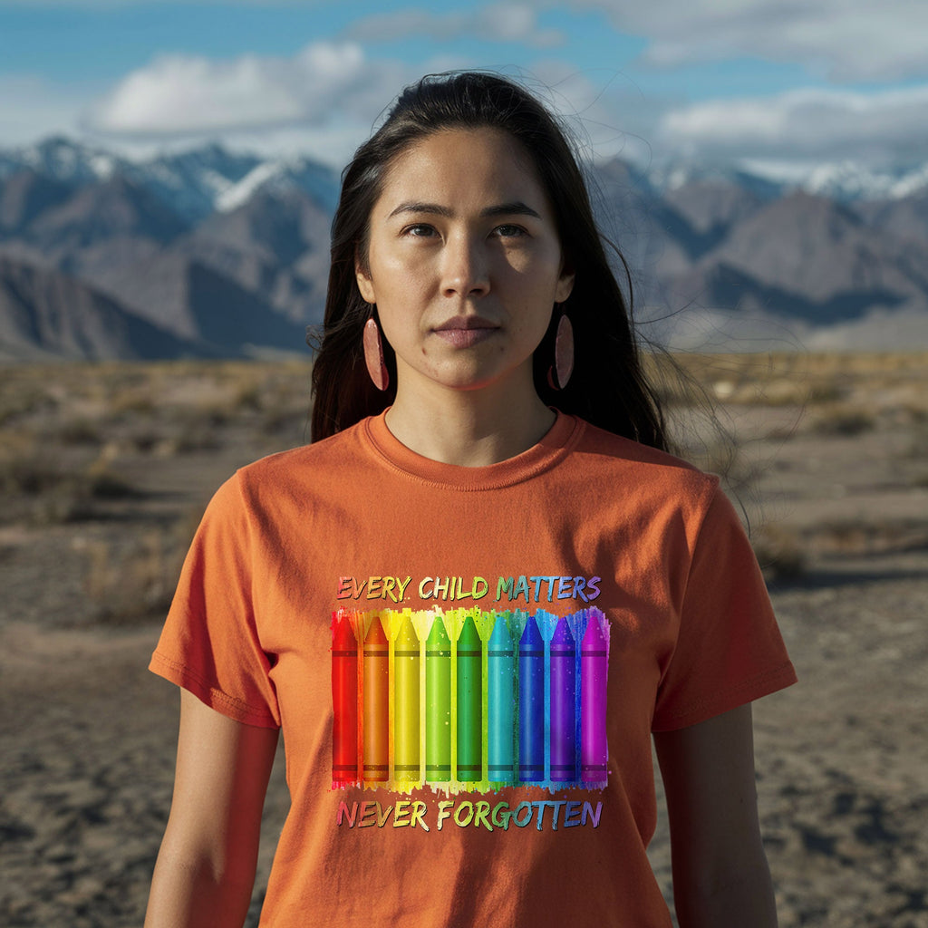 Every Child Matters Never Forgotten Crayons Colors For Orange Day Unisex T-shirt/Hoodie/Sweatshirt