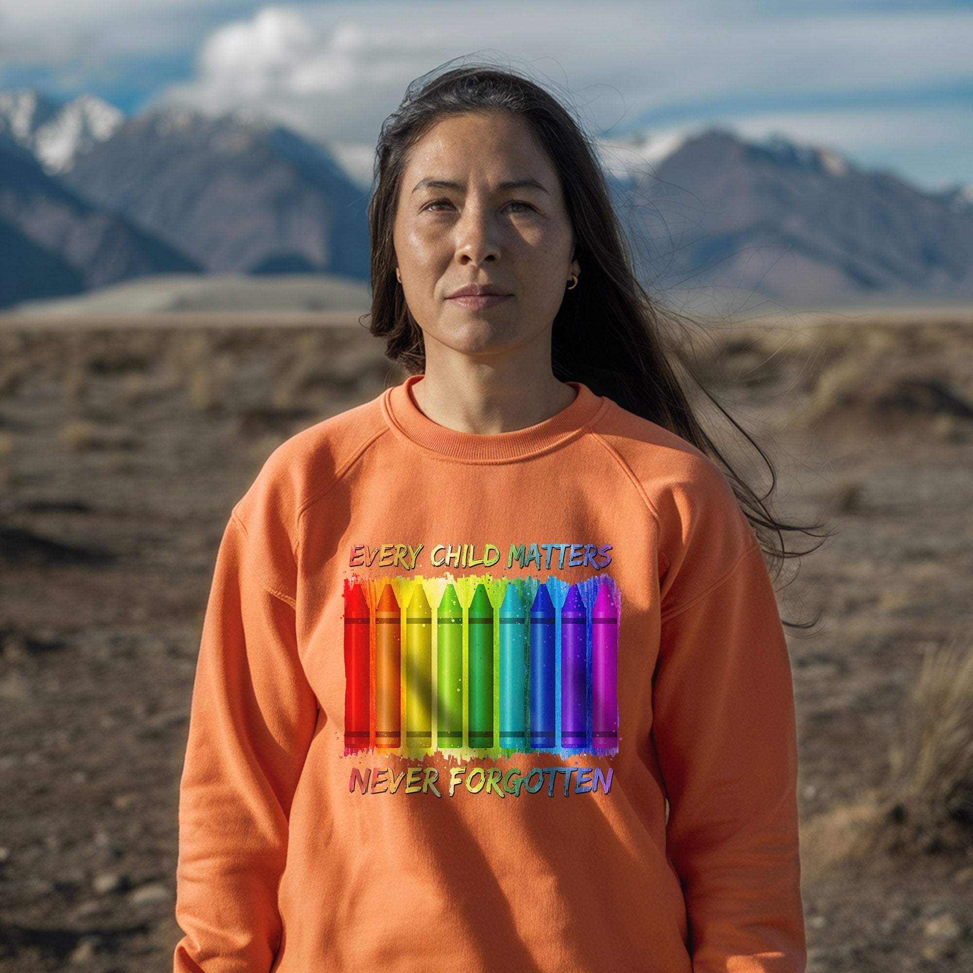 Every Child Matters Never Forgotten Crayons Colors For Orange Day Unisex T-shirt/Hoodie/Sweatshirt