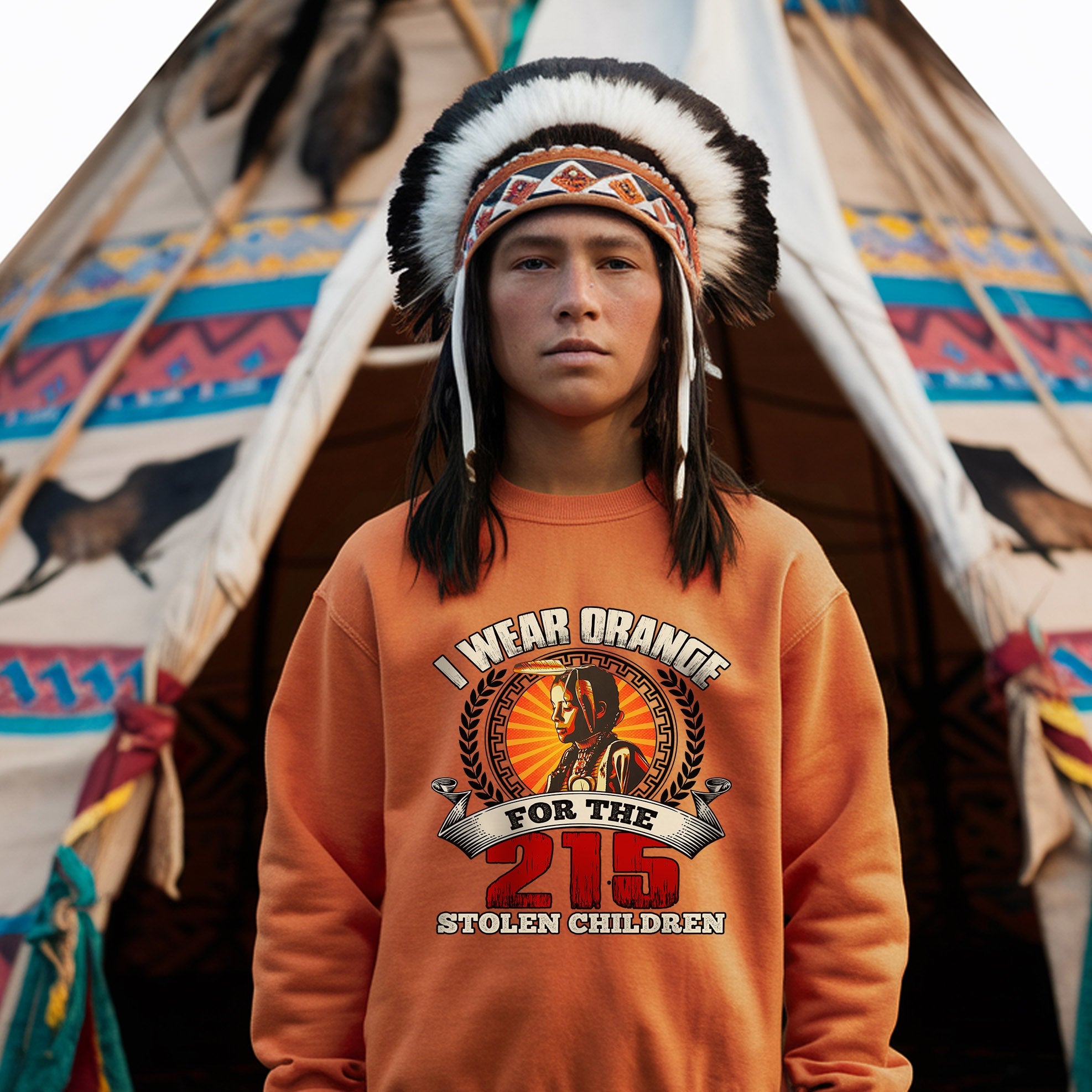 Every Child Matters I Wear Orange For The 215 Stolen Children Orange Day Unisex T-shirt/Hoodie/Sweatshirt