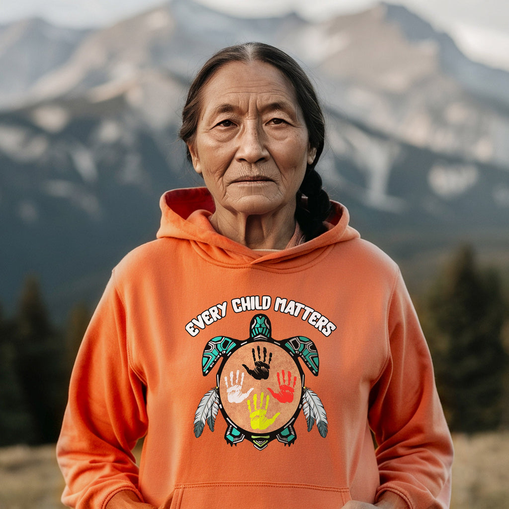 Feather Hand Color On Turtle For Orange Shirt Day Unisex T-shirt/Hoodie/Sweatshirt