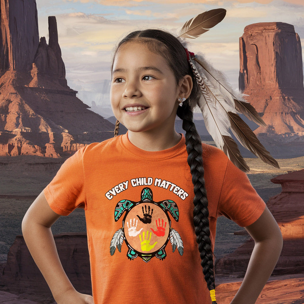 Feather Hand Color On Turtle For Orange Shirt Day Unisex T-shirt/Hoodie/Sweatshirt