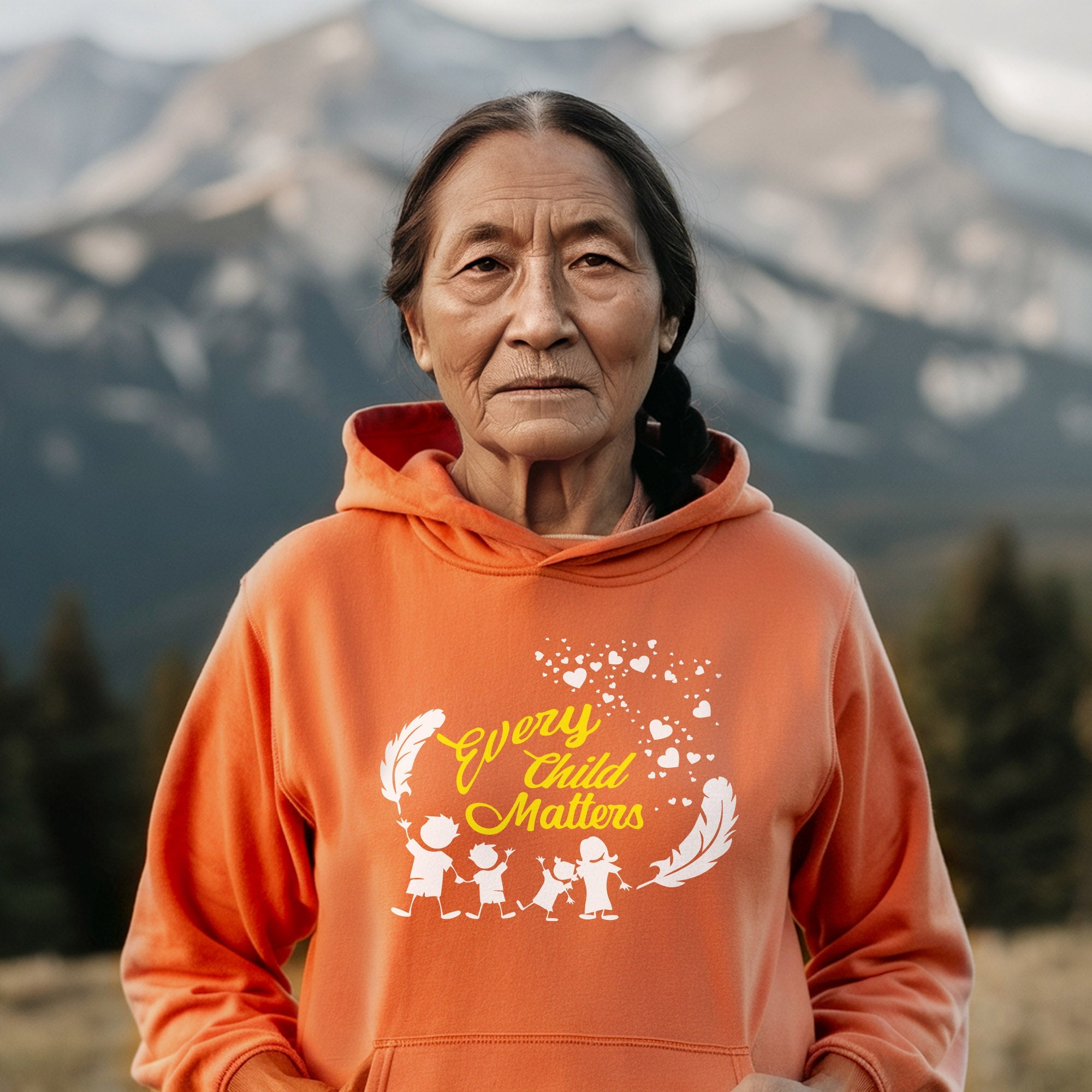 Every Child Matters Children Together Feather For Orange Shirt Day Unisex T-shirt/Hoodie/Sweatshirt