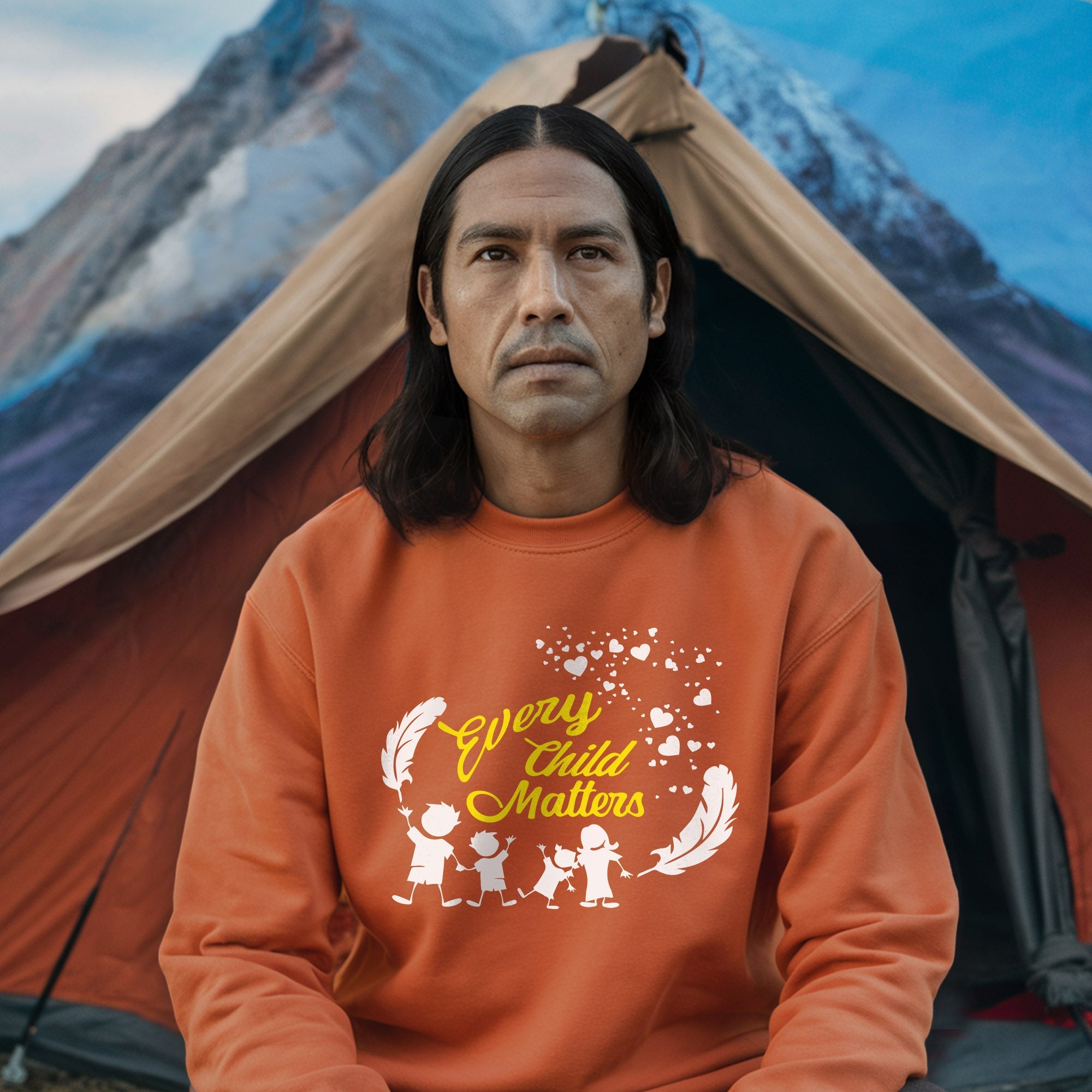Every Child Matters Children Together Feather For Orange Shirt Day Unisex T-shirt/Hoodie/Sweatshirt