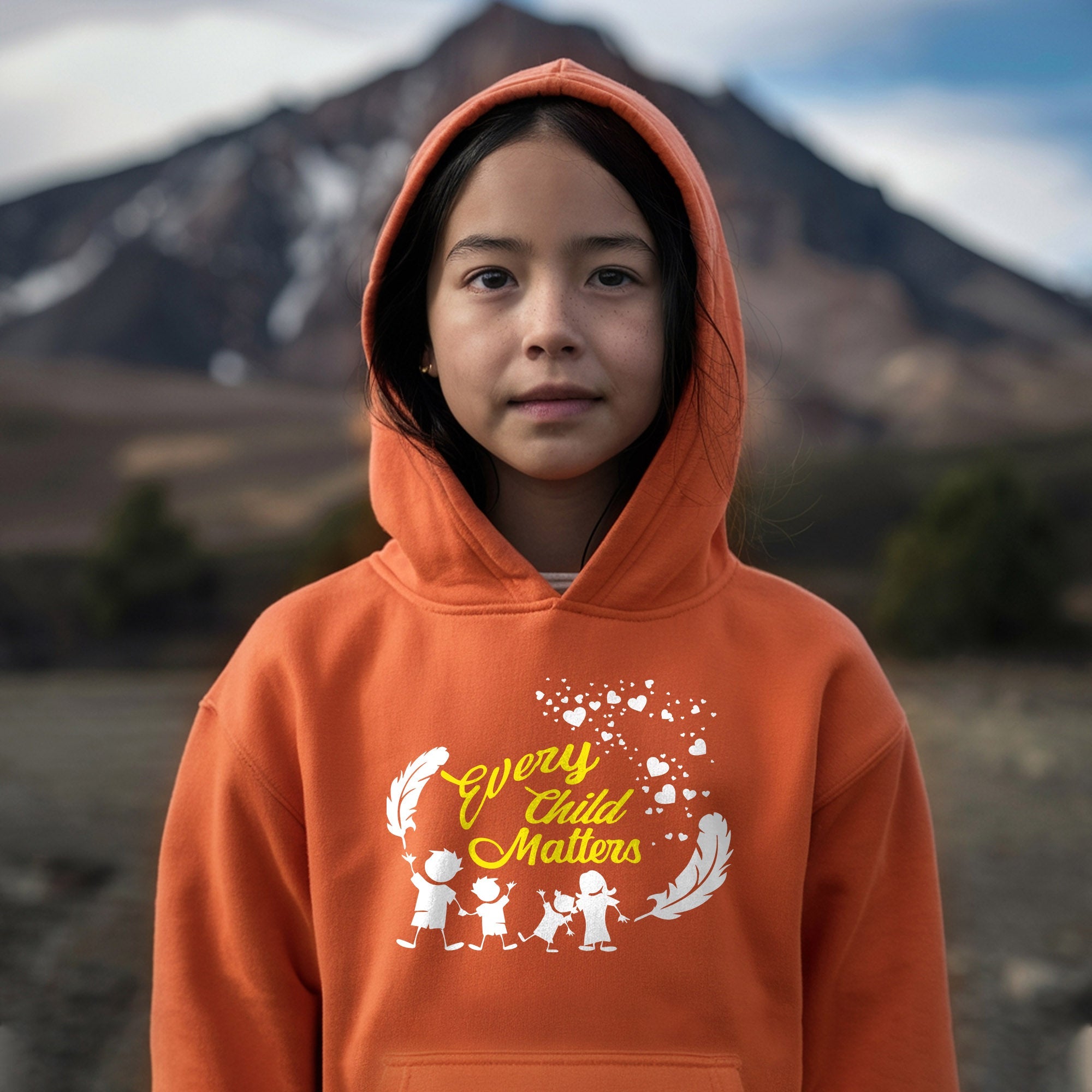 Every Child Matters Children Together Feather For Orange Shirt Day Unisex T-shirt/Hoodie/Sweatshirt