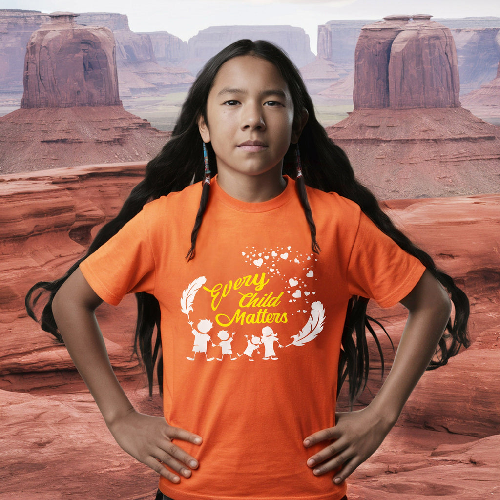 Every Child Matters Children Together Feather For Orange Shirt Day Unisex T-shirt/Hoodie/Sweatshirt